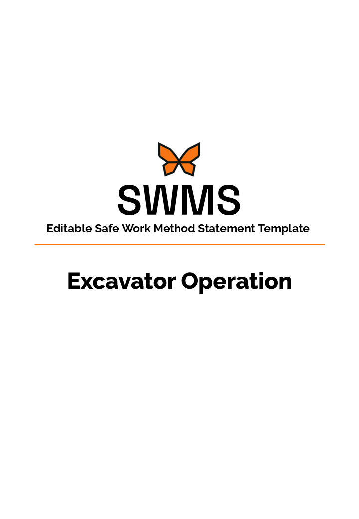 Excavator Operation SWMS : Editable (Word)