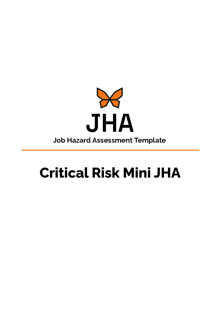 Critical Risk Mini JHA : Editable (Word)