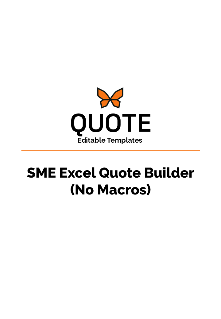 SME Quote Builder : Free Editable Excel Quotation & Job Pricing Tool
