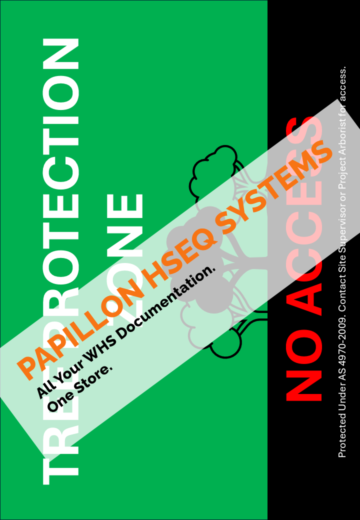 Tree Protection Zone – No Access : Safety Sign (A4, PPT)