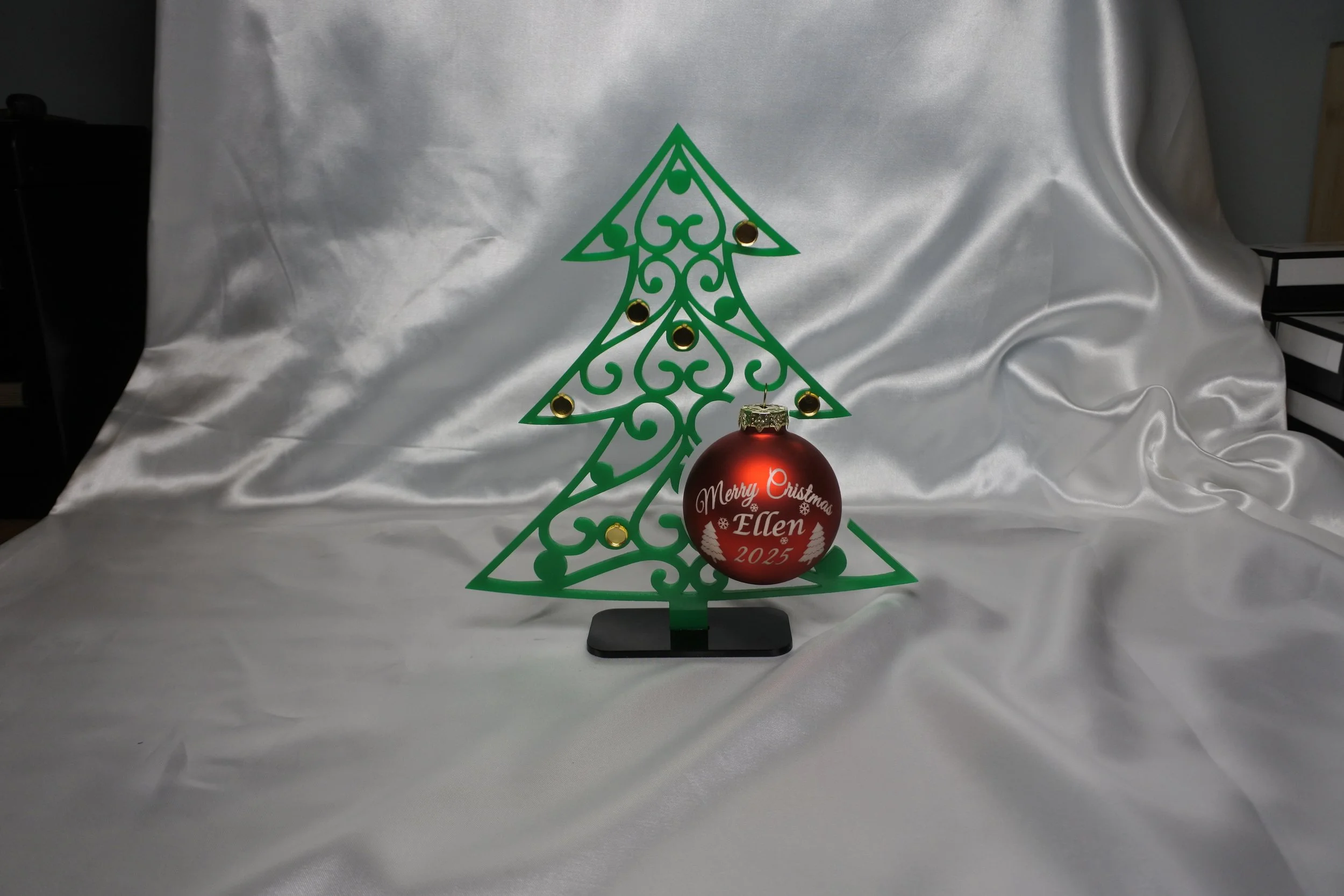 Christmas tree with personalised bauble