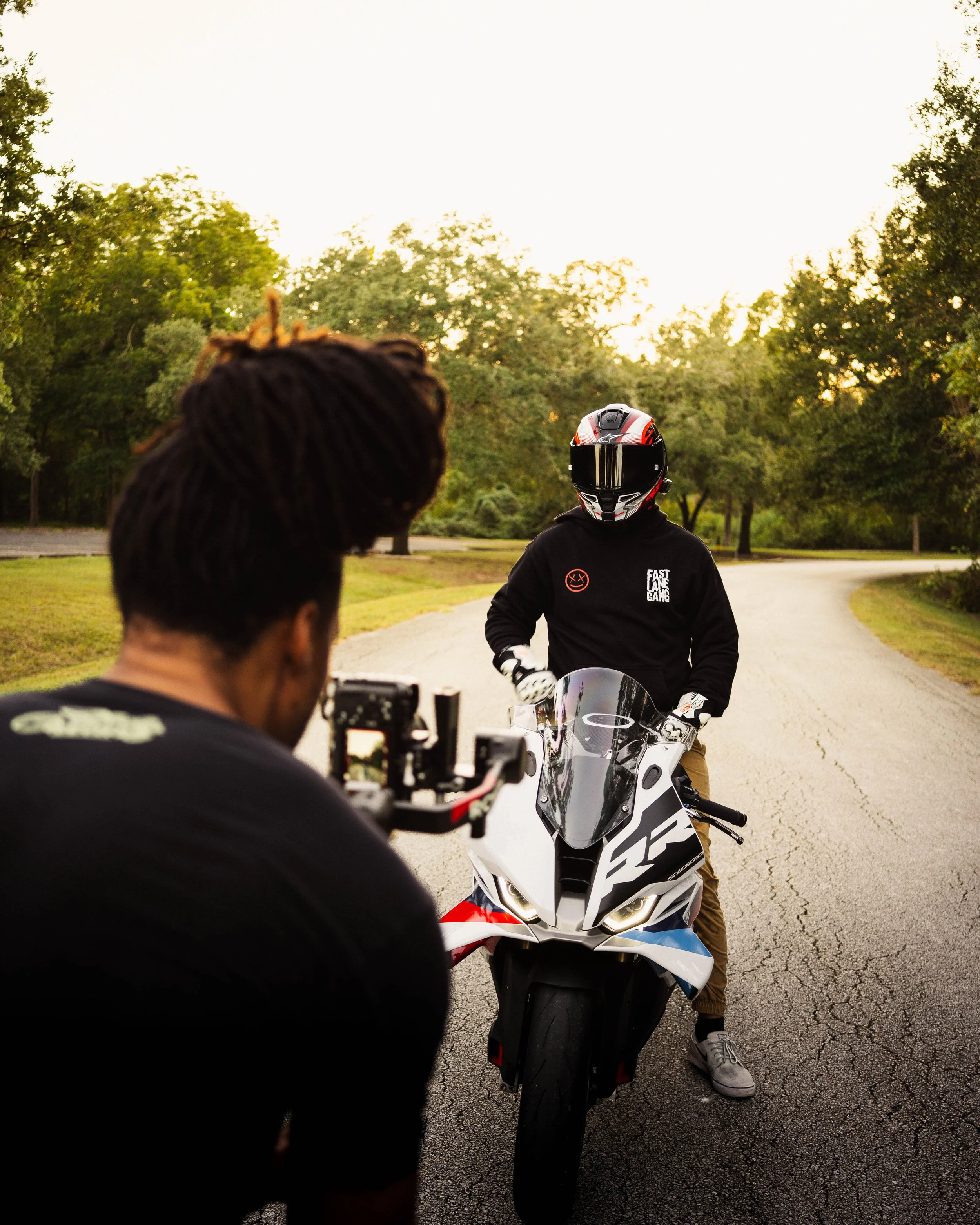 Cinematic motorcycle content creation in Houston filmed by Kansei Media for high-quality social media visuals and brand storytelling.