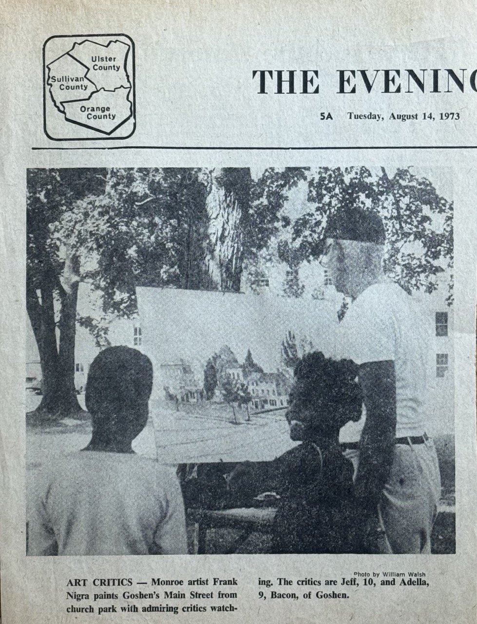 The Evening News (1973) - Painting in Goshen, NY
