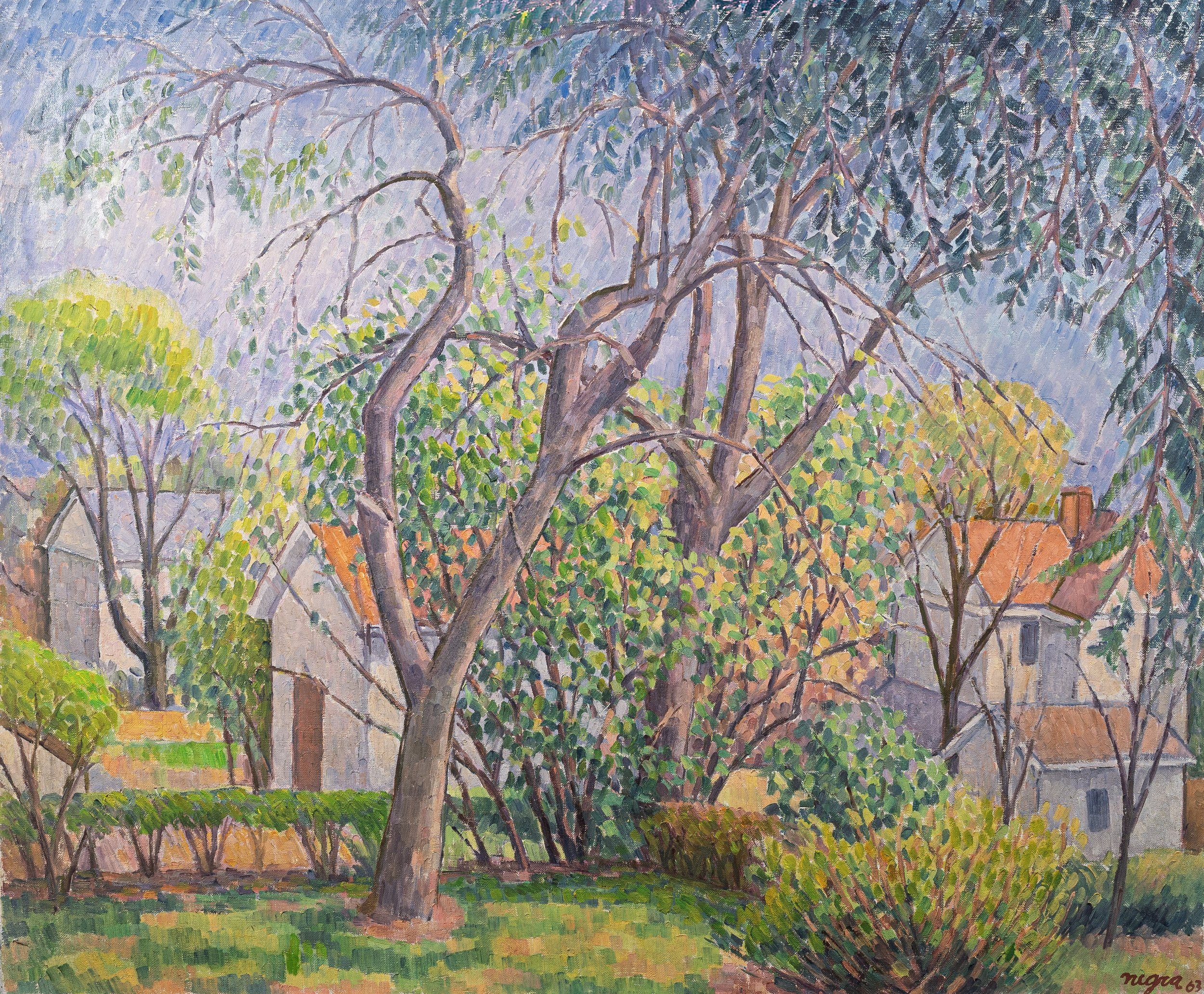 View of neighbor's houses from the backyard.