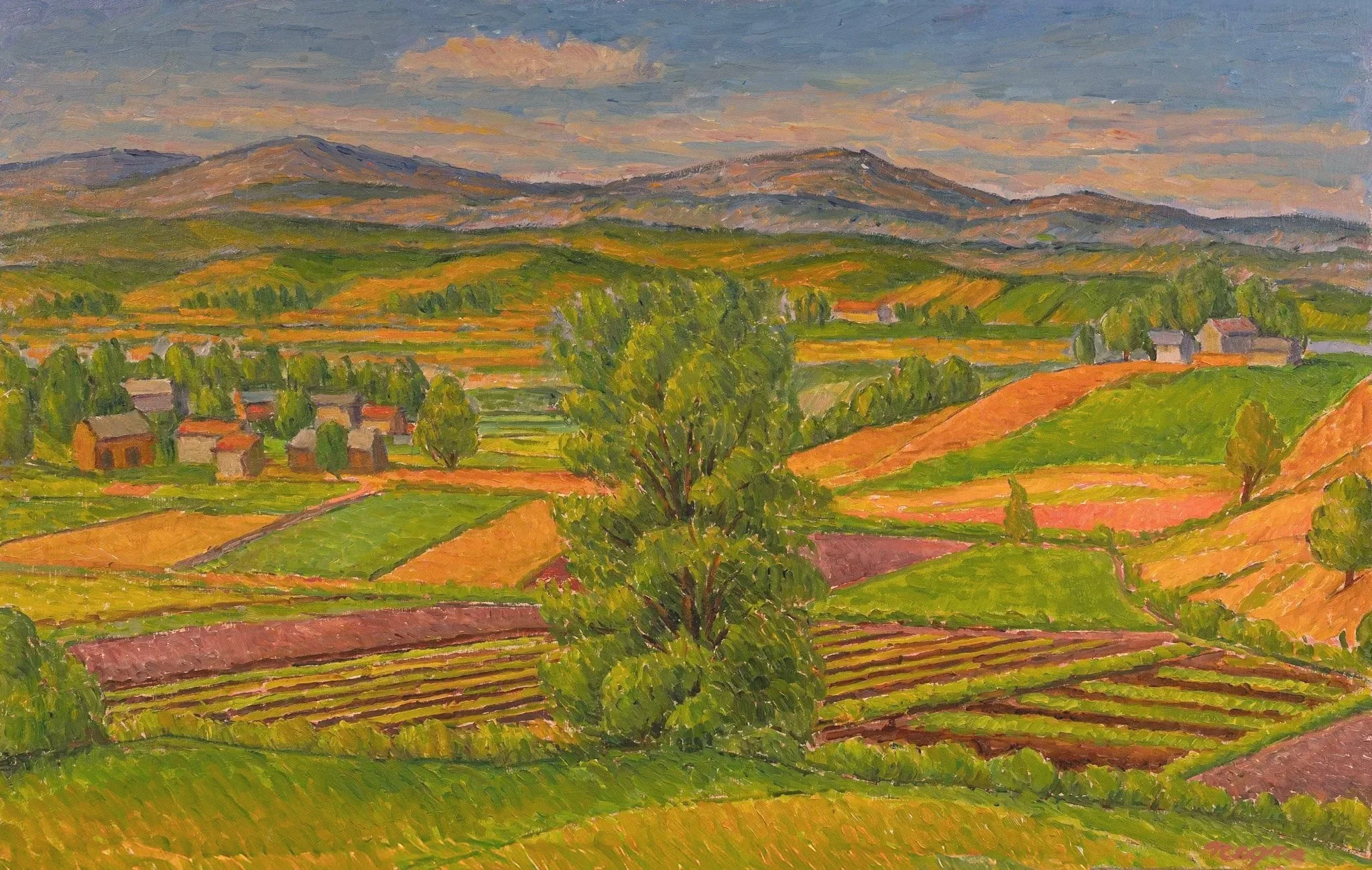 Black Dirt Valley, 17 × 27 in., oil on board.