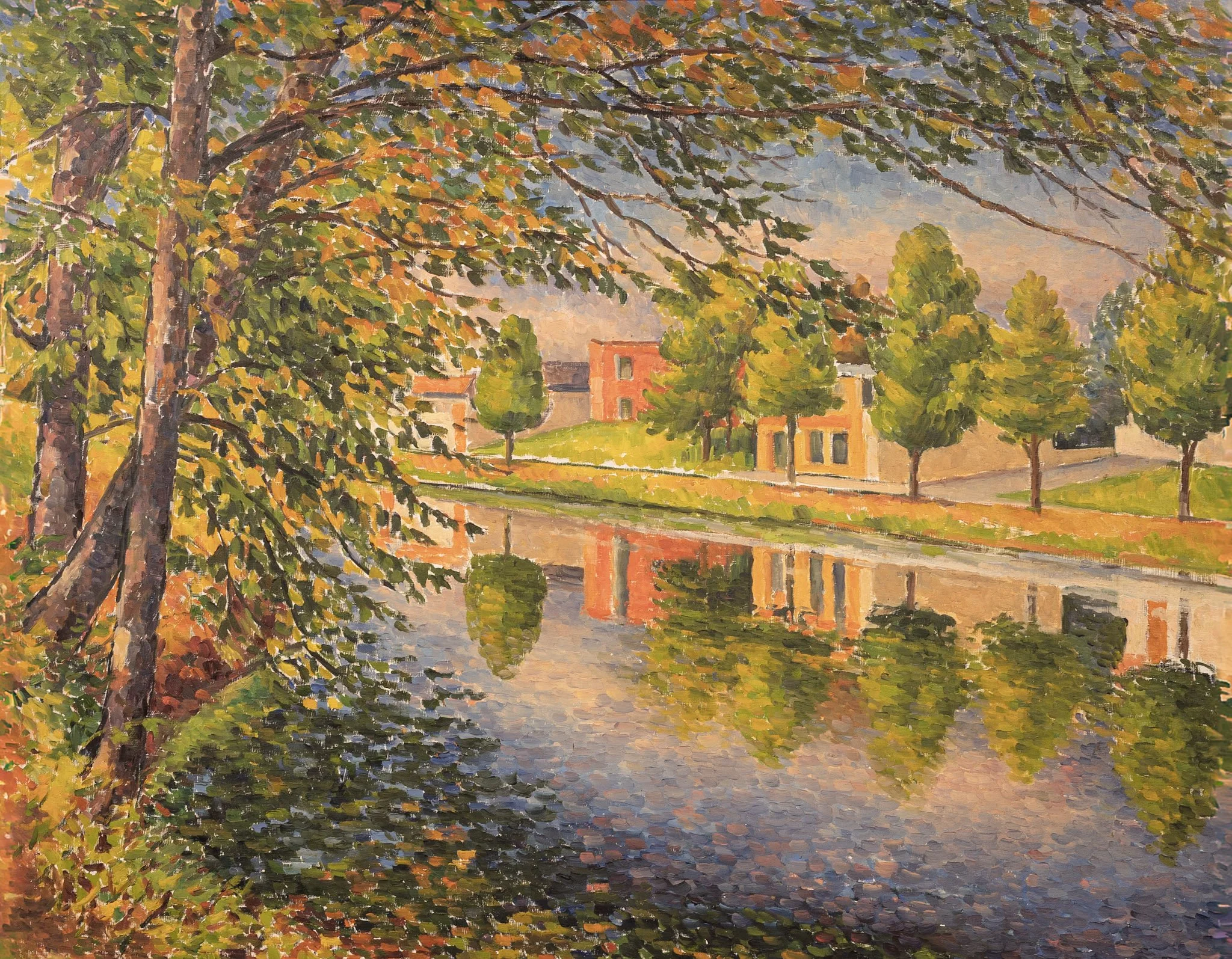 Monroe Lake, 23 1/2 × 28 1/2 in., oil on board.