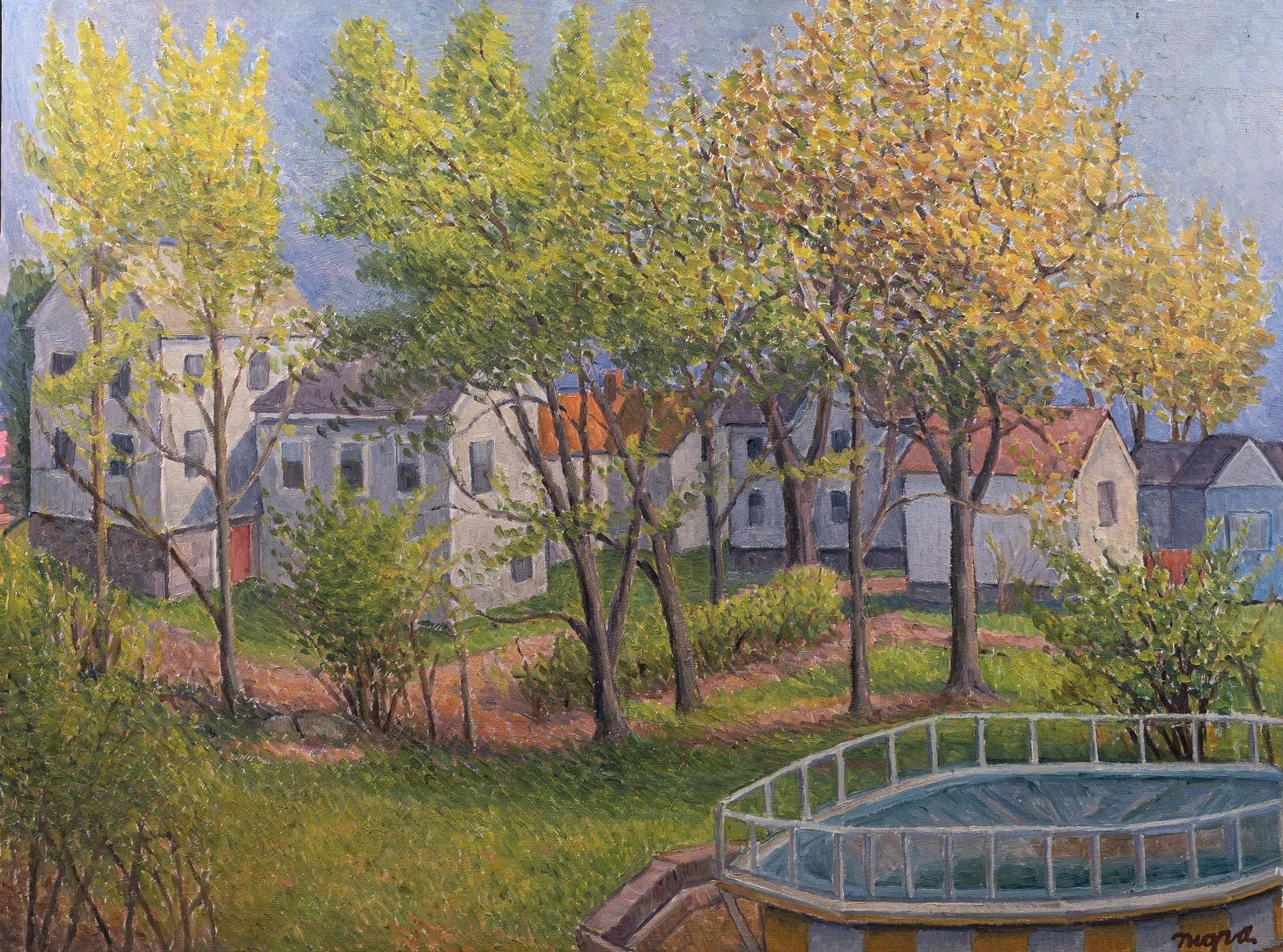 Lewis' Pool, 20 × 26.5 in., oil on board.