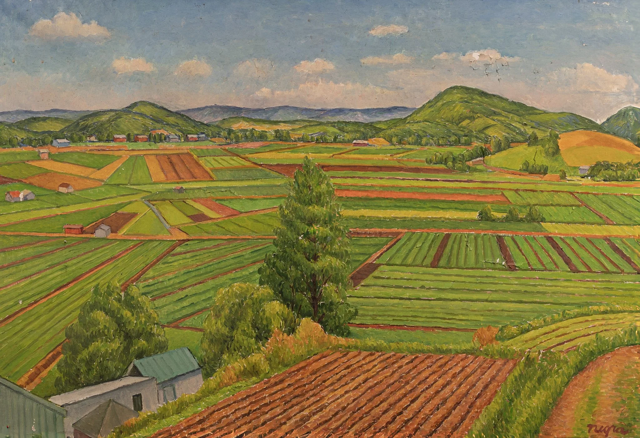 Twin Hills, 22 × 32 in., oil on canvas.