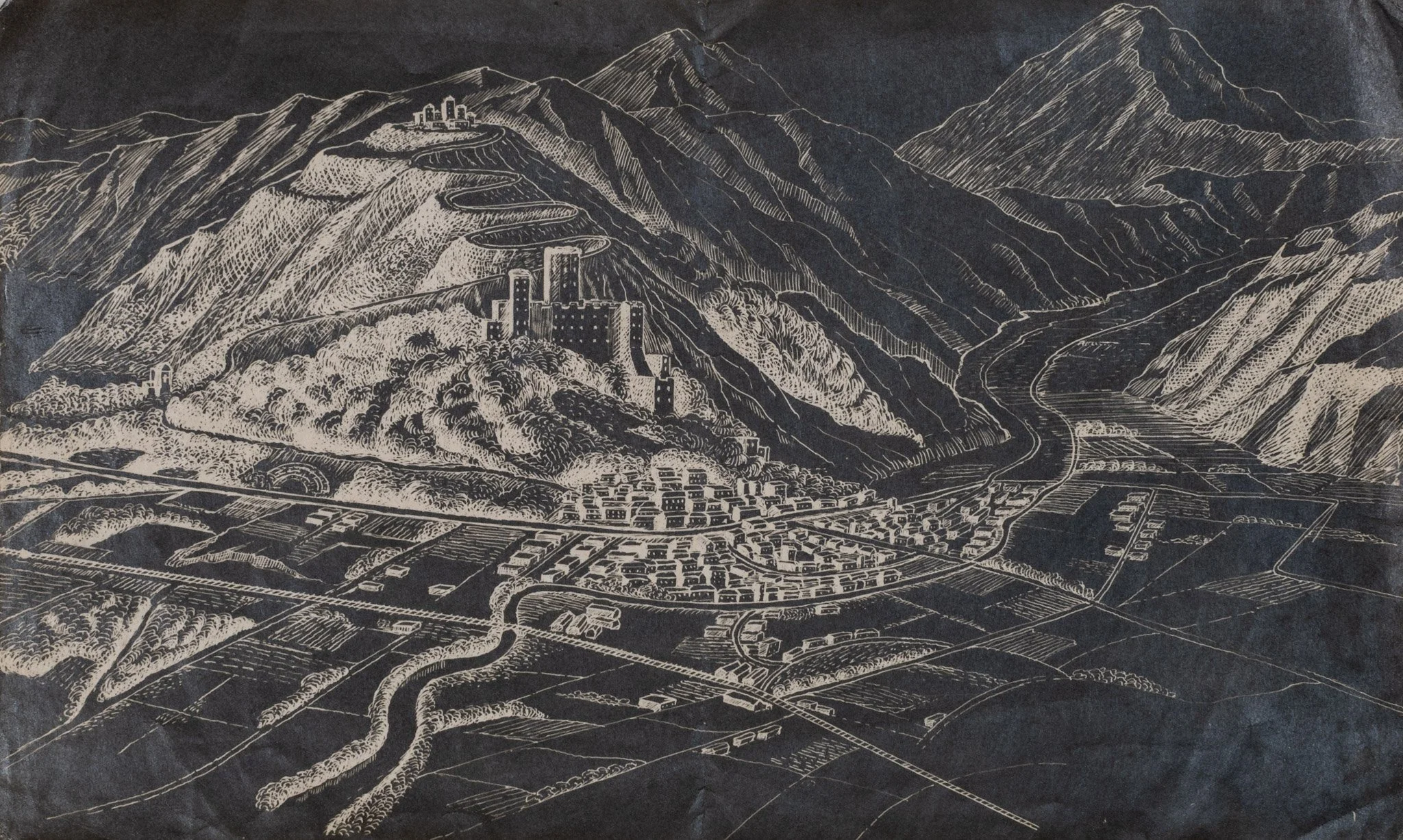 Pen & Ink_168_Landscape_MountainVillage_Aerial_EtchingStyle_s.jpg