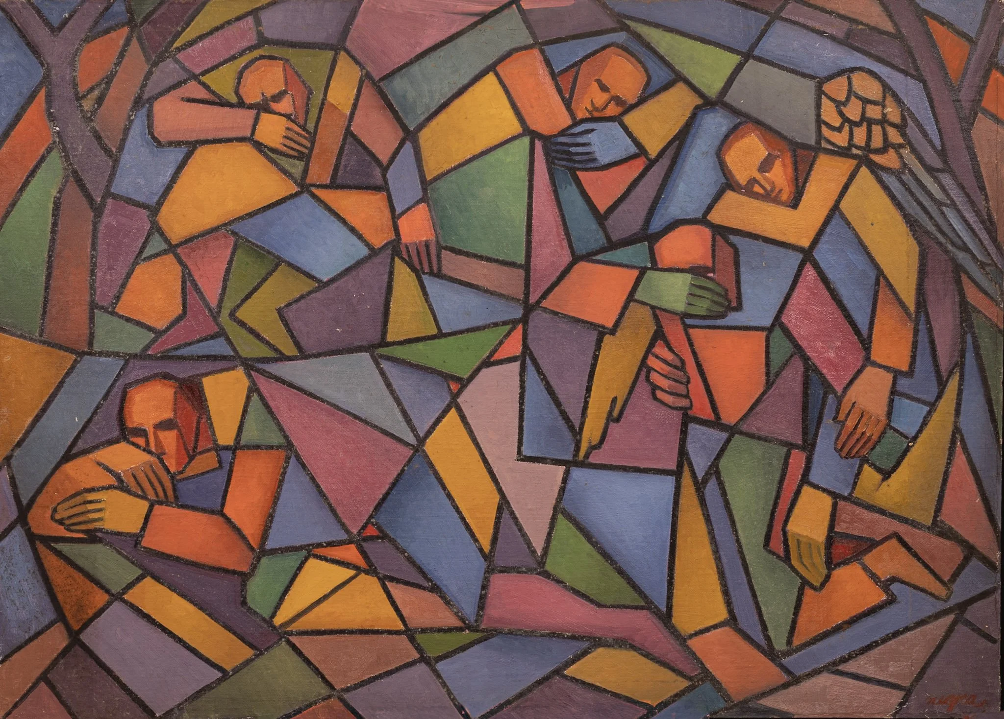 Sleepers, 23 × 32 in., oil on board. 