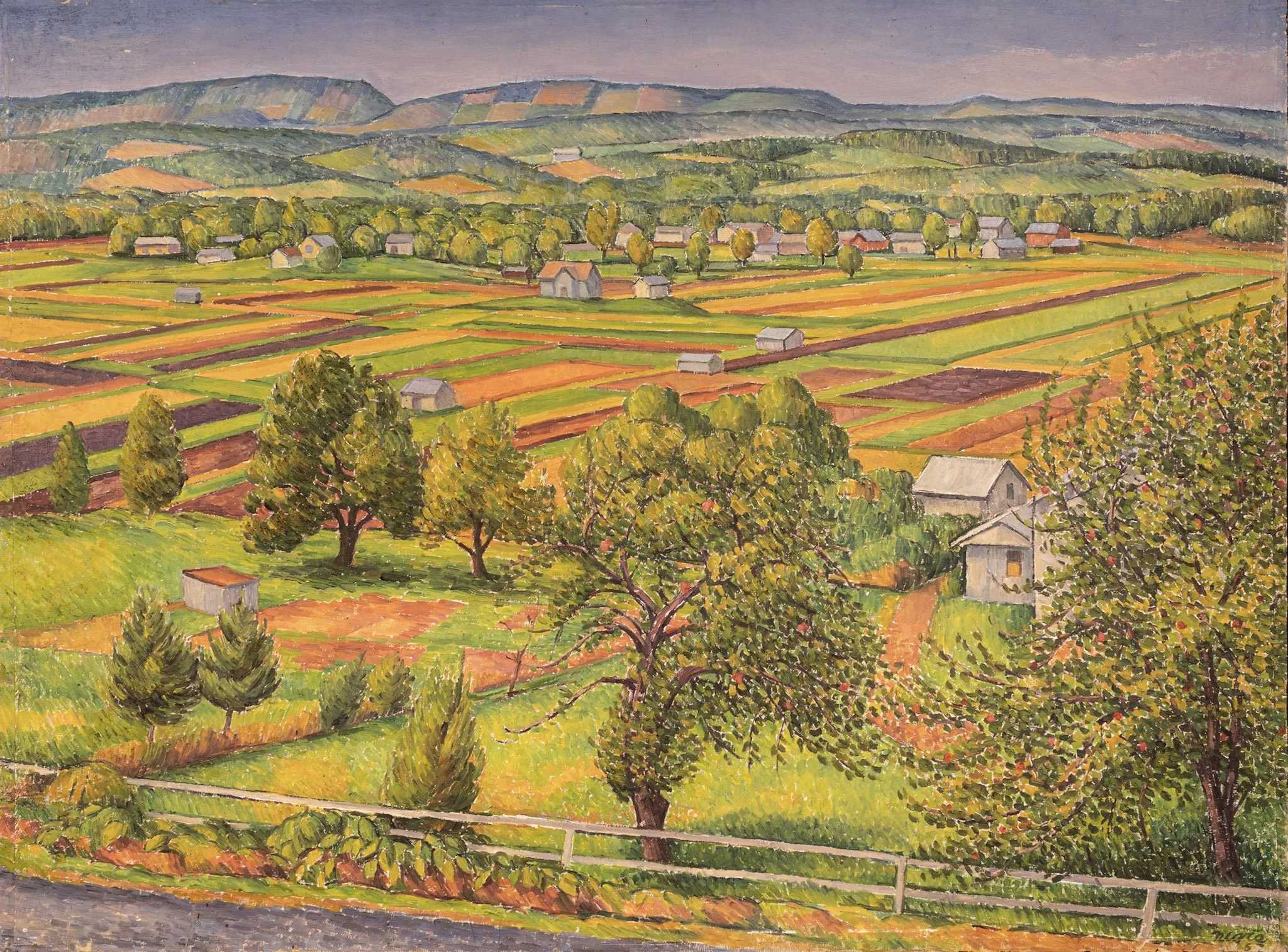 Untitled Landscape, 26 × 25 in., oil on board.