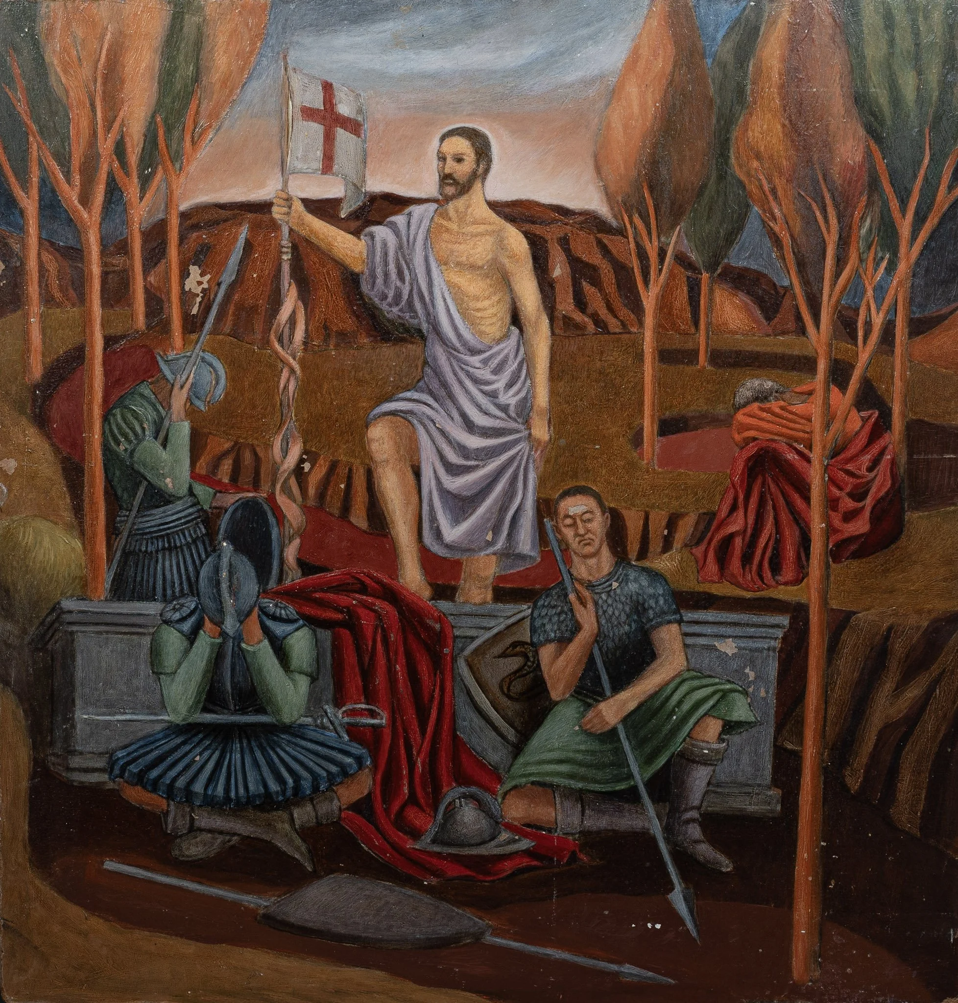 217_Biblical Realism_Sleeping Soldiers Jesus and Resurrection Flag_25x24_s.jpg