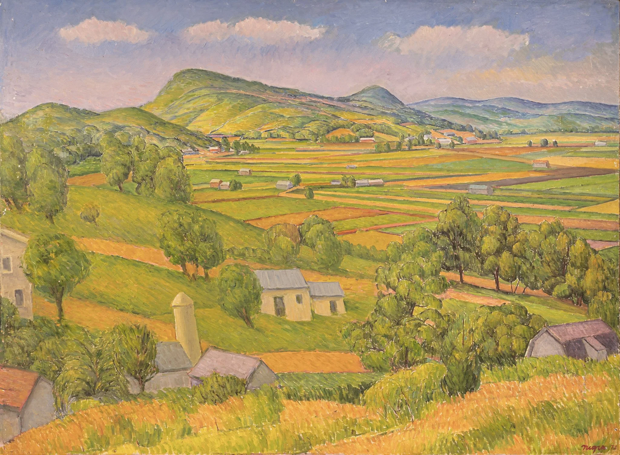 Warwick Valley, 1972, 26 3/4 × 36 in., oil on board.