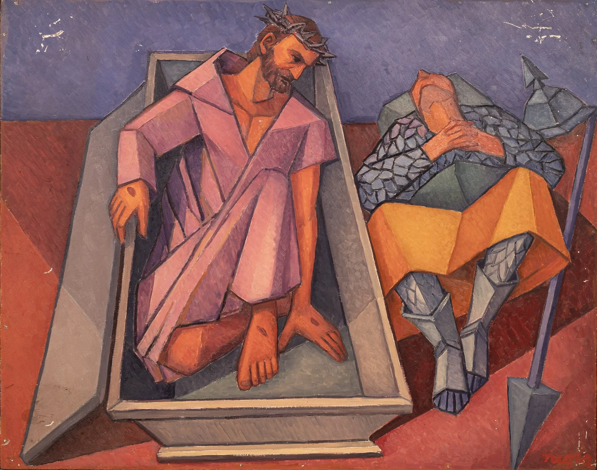 Resurrection, 23 ×  28 in., oil on board. 