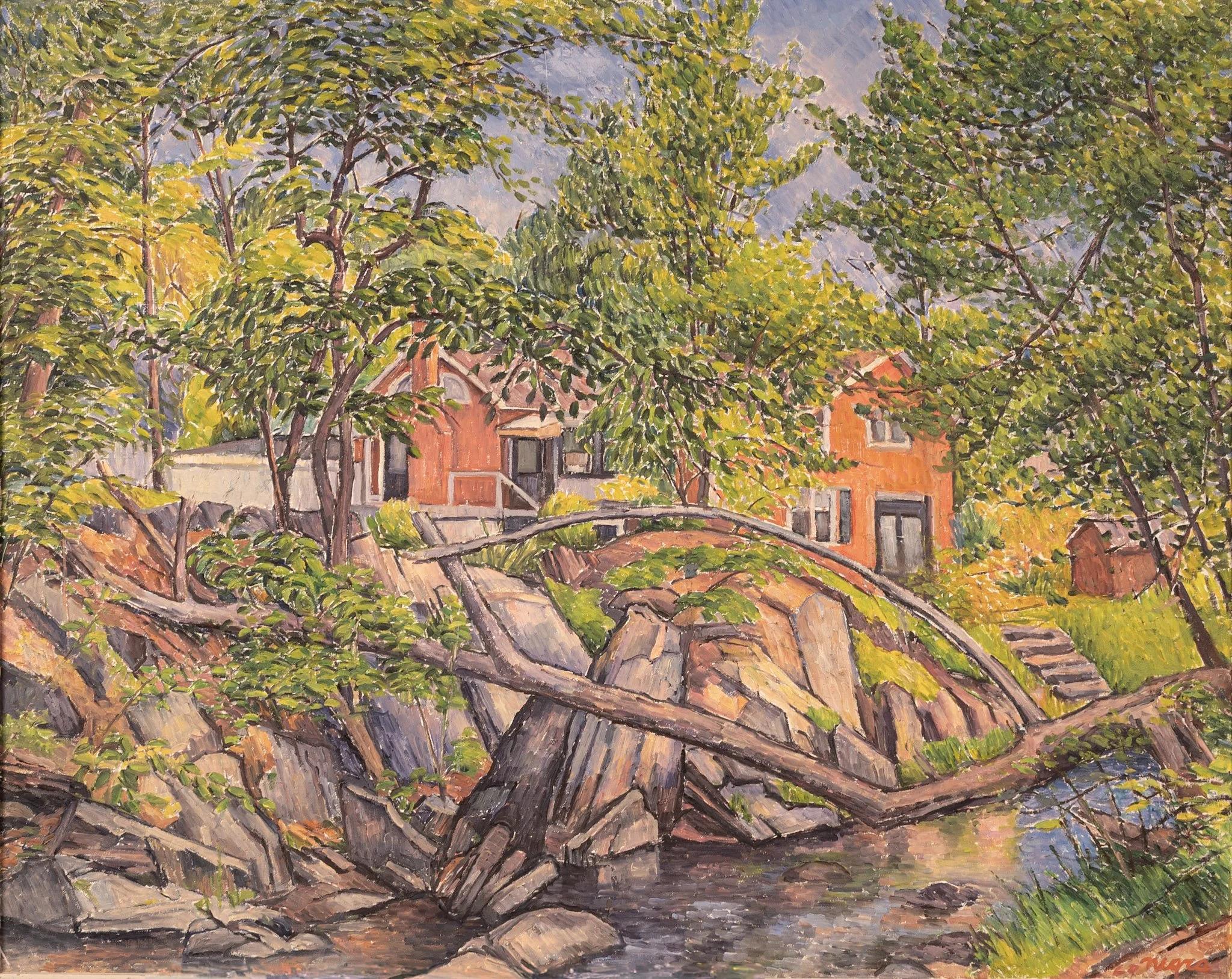 Creek in Craigsville, 23 × 29.5 in., oil on board.