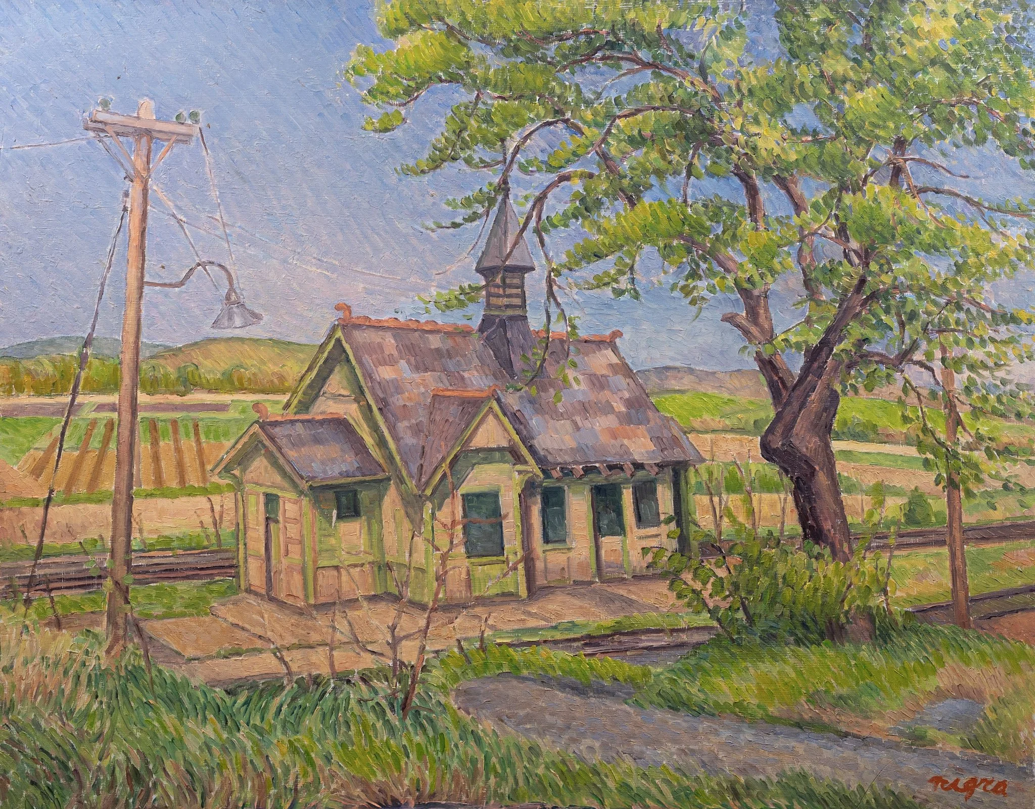 168_Landscape_Gray Court Depot Train Station_1959_20×25_s.jpg