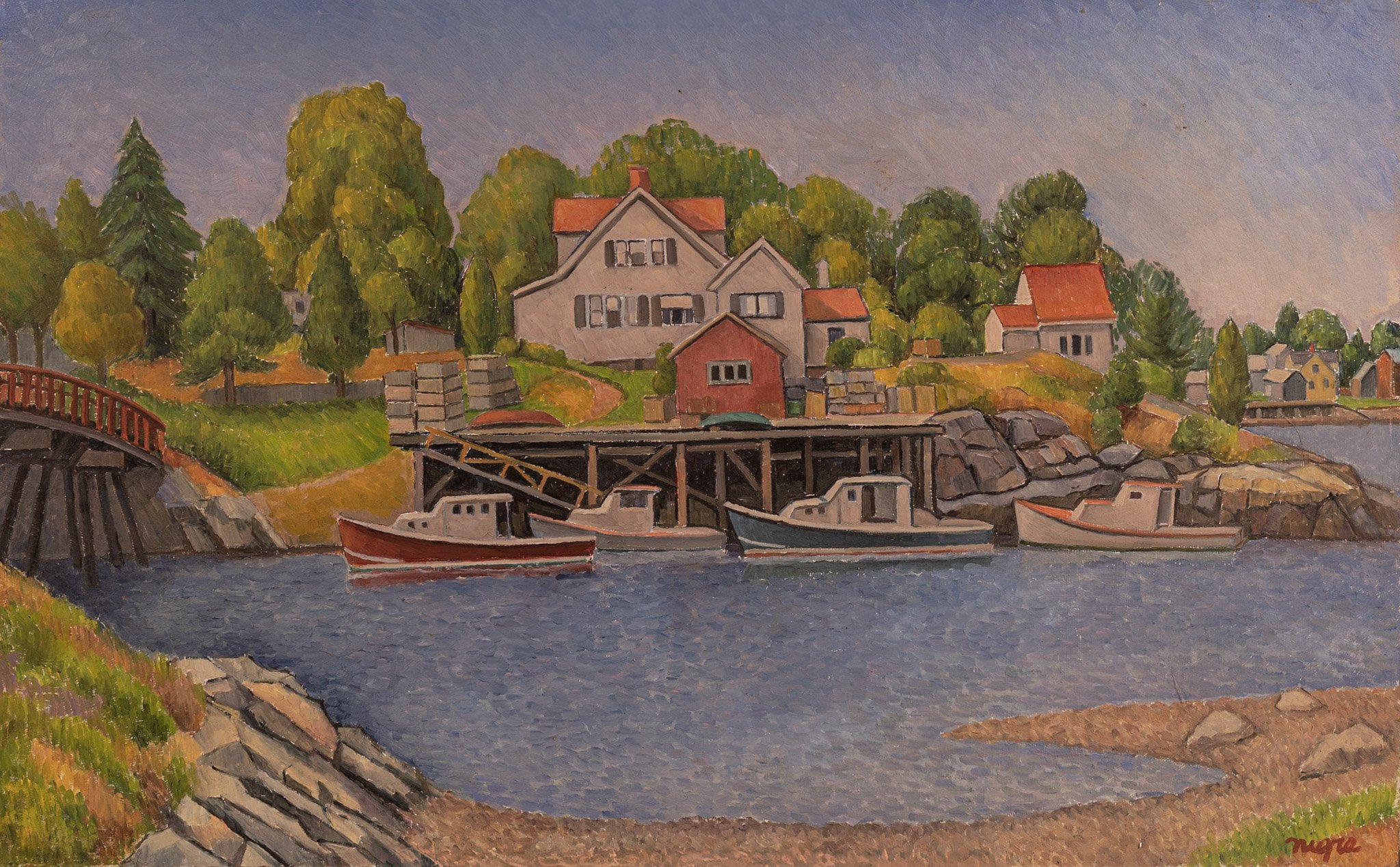 Untitled Portsmouth, 20 × 32 in., oil on board.