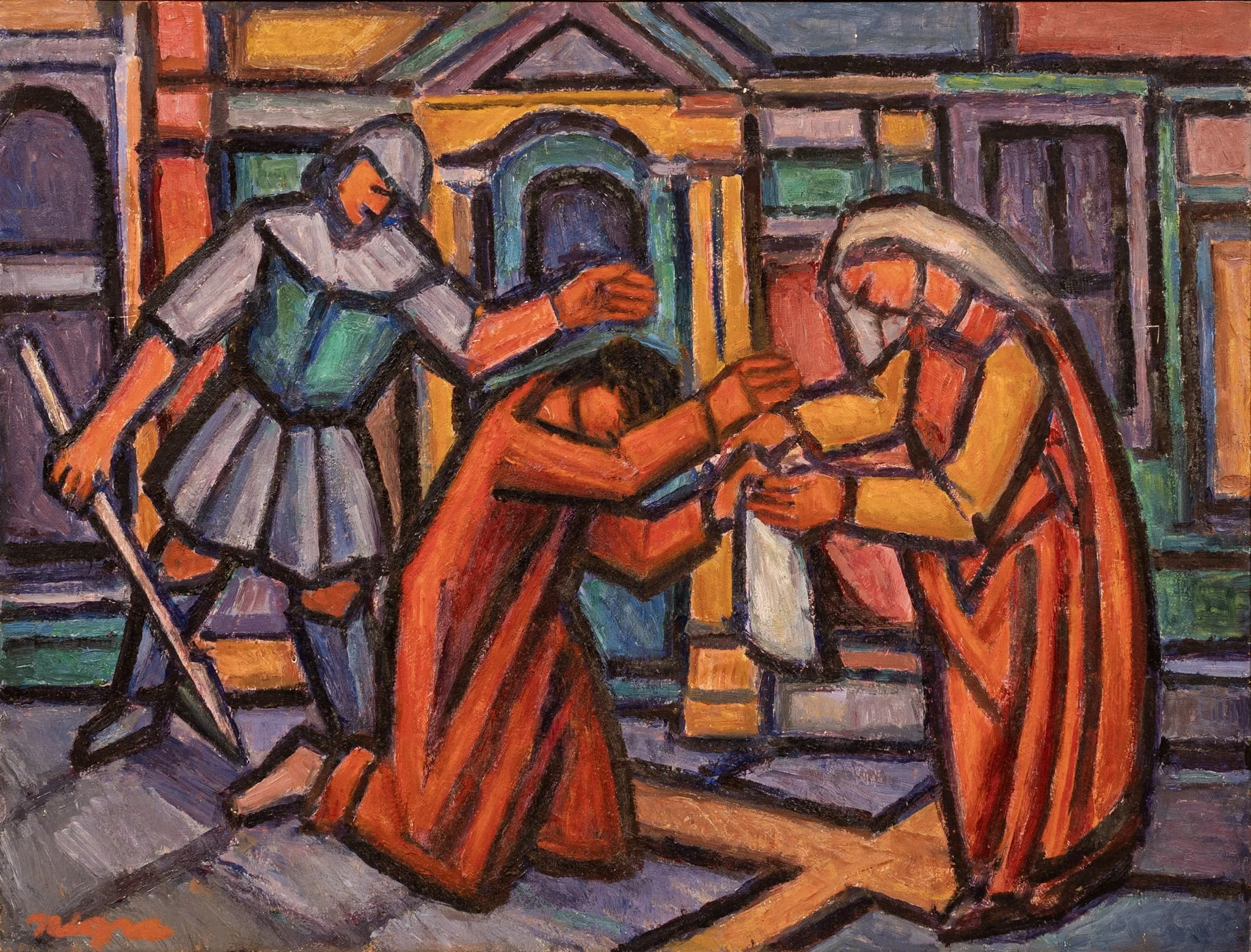 Station Six, 15.25 × 20 in., oil on board.