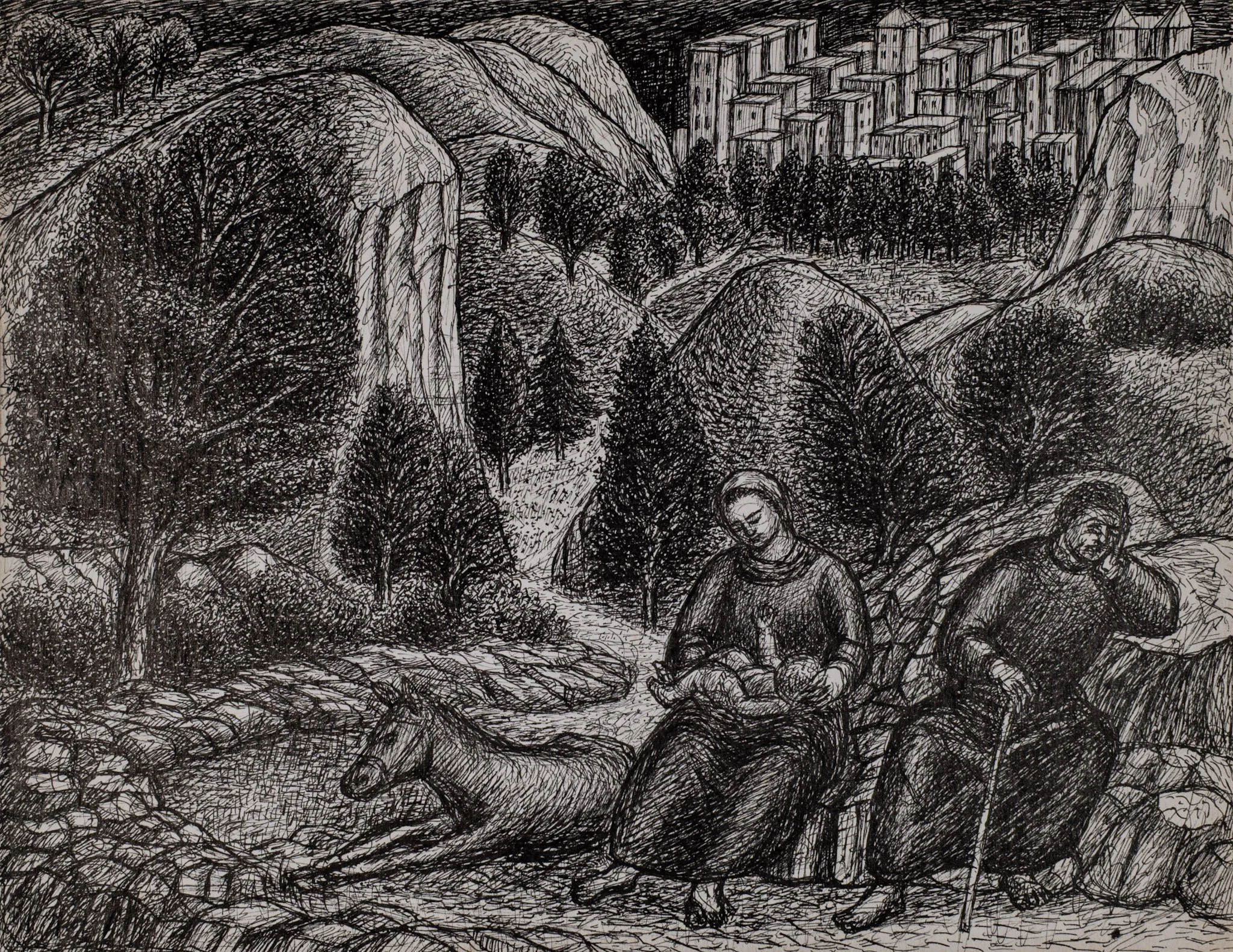 Pen & Ink_293_Biblical Realism_Rest Outside the City_s.jpg