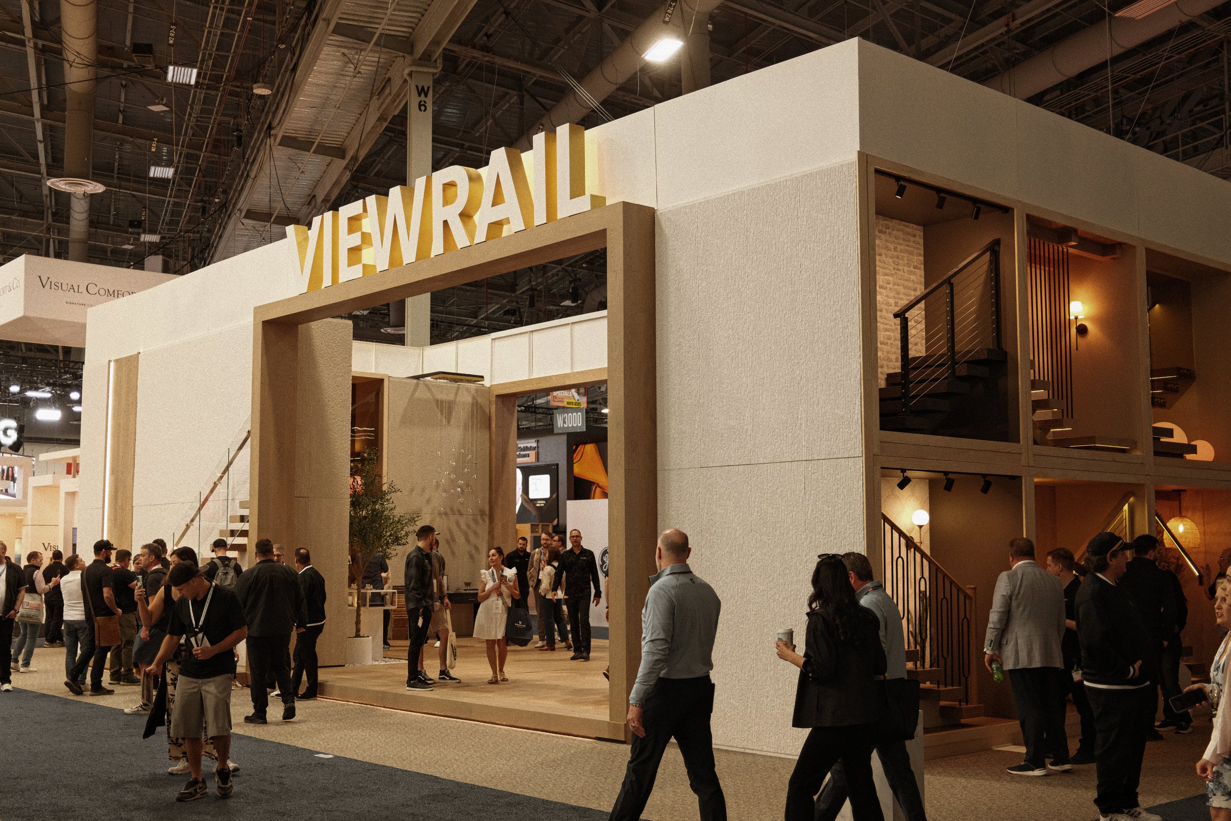 Image of the Viewrail booth at the International Builders' Show in Las Vegas