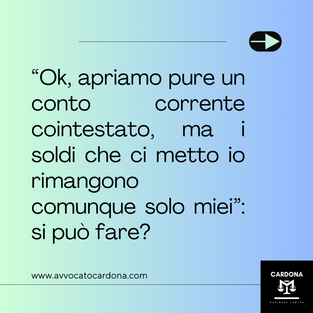 Conto corrente cointestato: ma di chi sono i soldi?