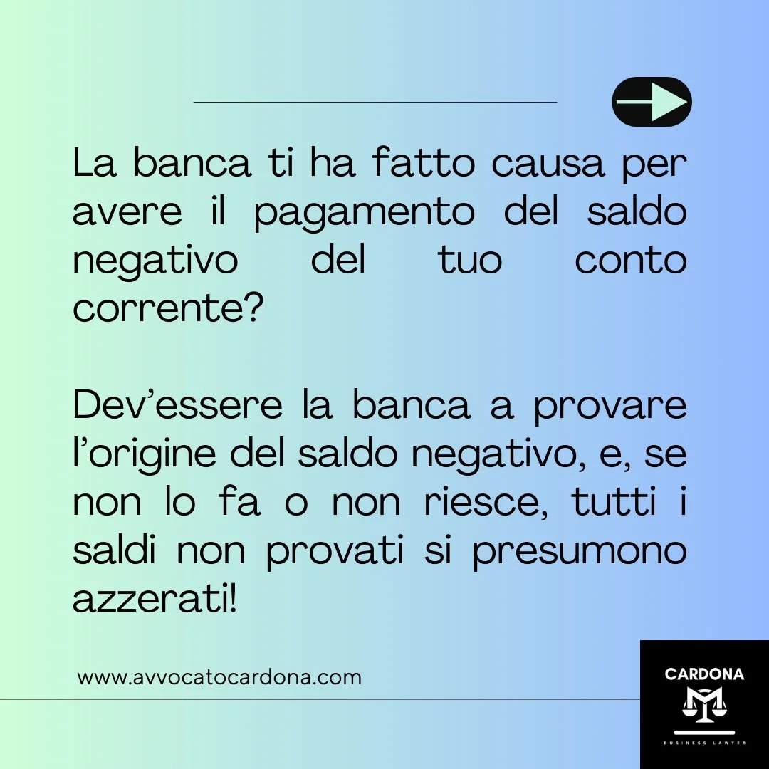 E deve produrre in giudizio tutti gli estratti conto, sin dall&rsquo;apertura del conto!

#impresa #imprenditore #business #banca #diritto