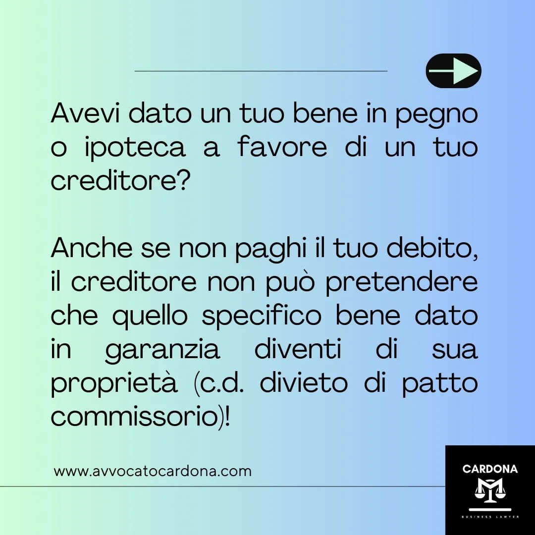C&rsquo;&egrave; un limite a tutela del debitore che non si pu&ograve; superare: il divieto del patto commissorio

#business #impresa #imprenditore #affari #diritto