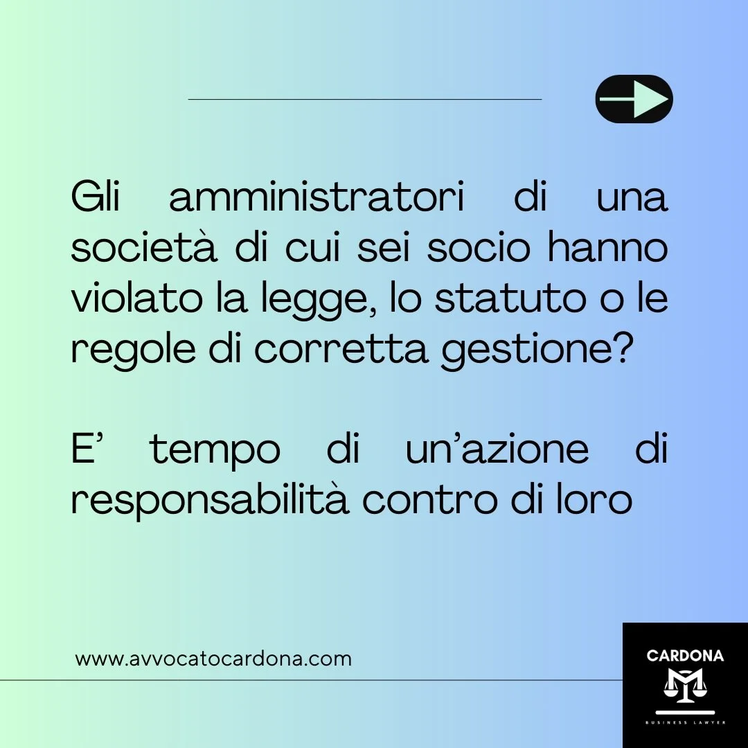 NB: ma ricorda che le accuse devono essere precise e circostanziate, e non consistere semplicemente nei risultati economici negativi della Societ&agrave;!

#business #impresa #imprenditore #diritto #affari