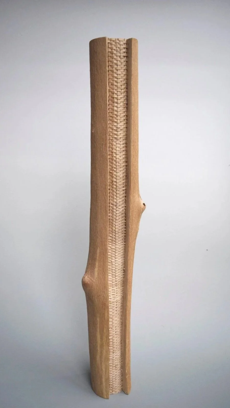 Heartwood; black ash log and splints (Fraxinus nigra); 4” x 24”