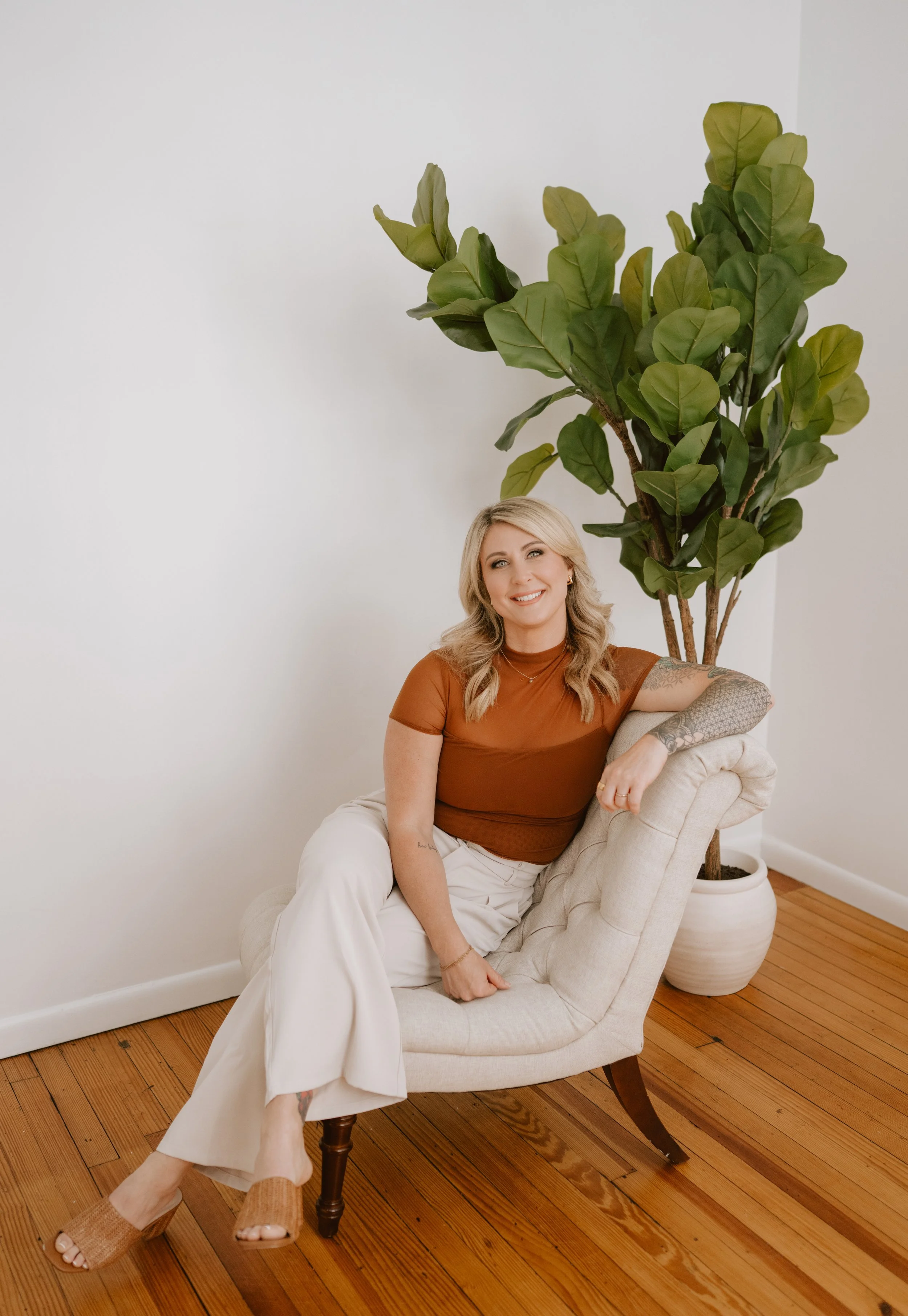 Aligned AF journal launch photoshoot featuring a guided 4-week self-growth journal for intentional living and alignment
