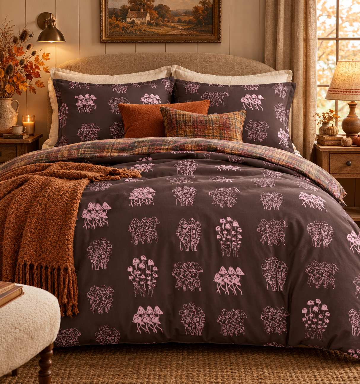 Autumn Mushroom Cottage Bedroom.png