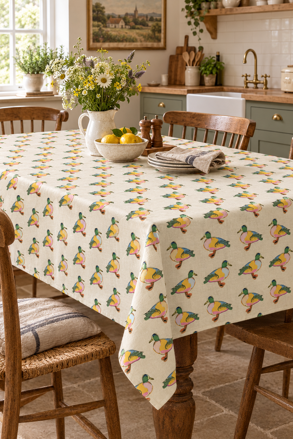 Cosy Country Kitchen with Duck Tablecloth.png