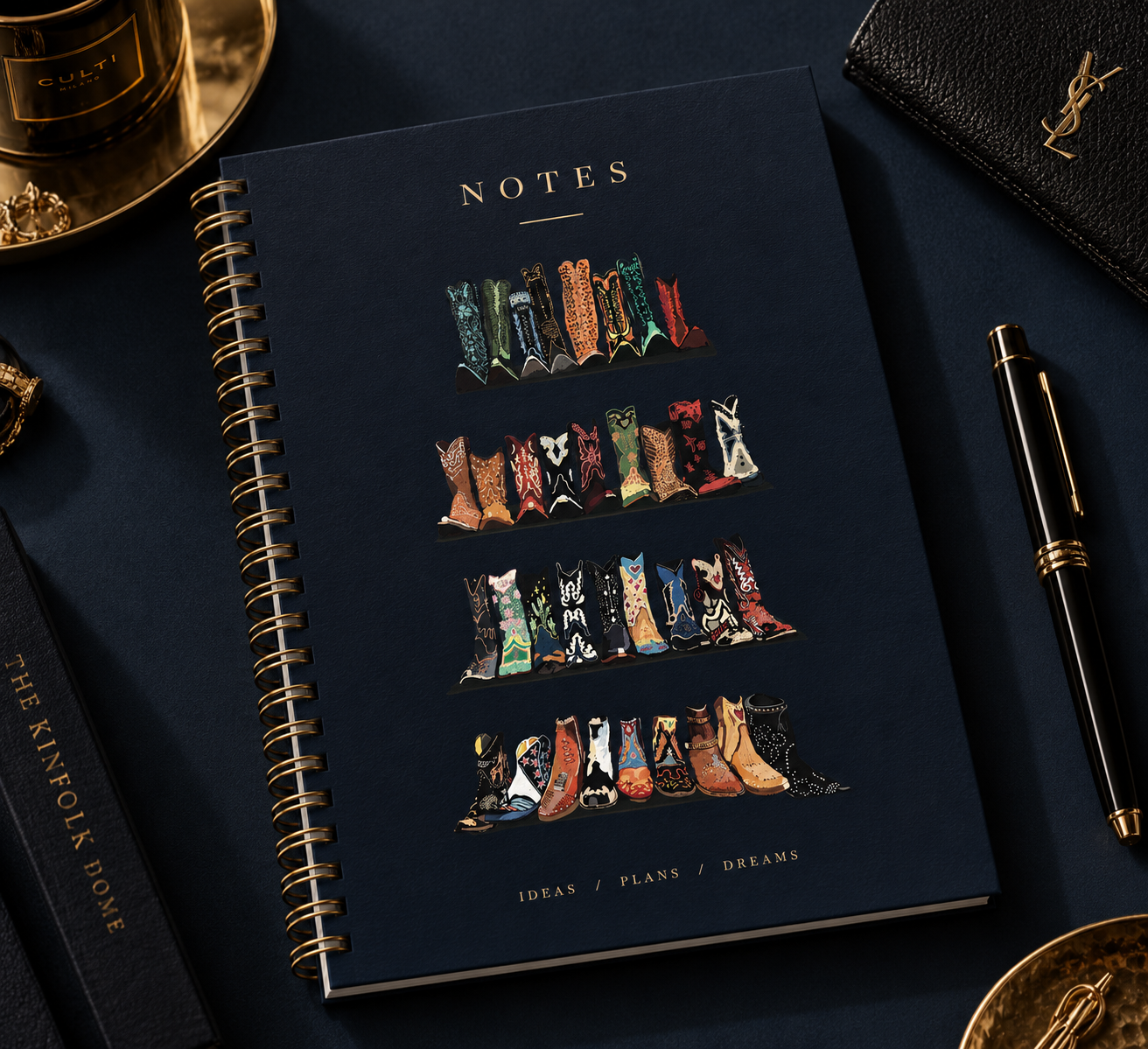 Luxury Western Boots Notebook Flat Lay.png