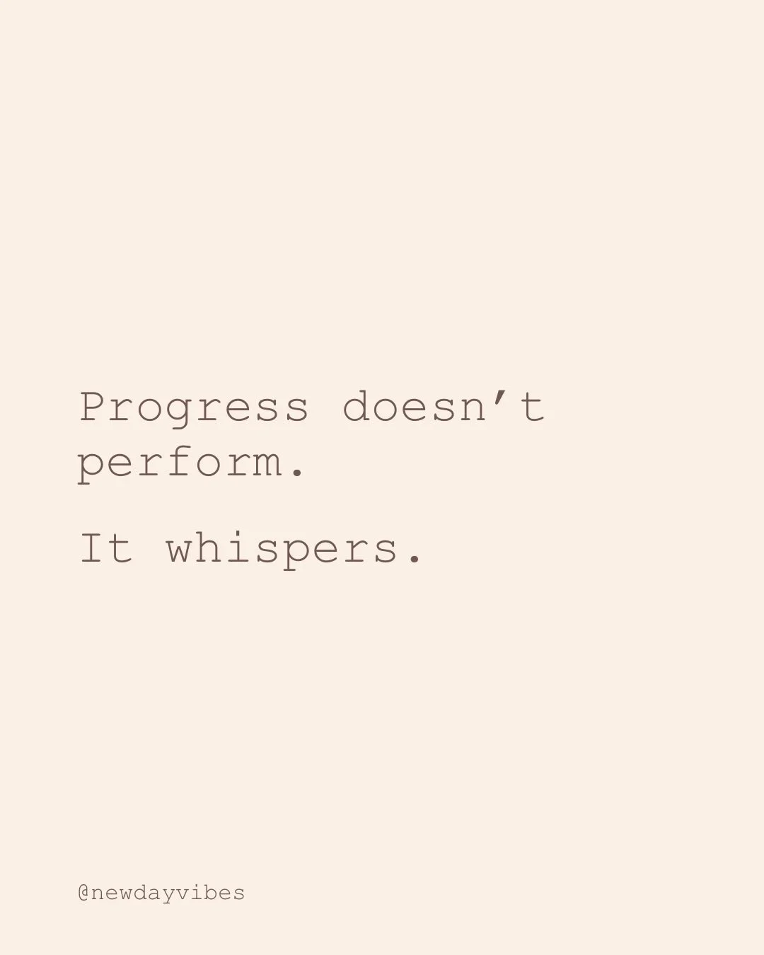 Progress is quiet.

M ✨

New Day Vibes &bull; Creating space for nervous system awareness through breathwork and reflection.
