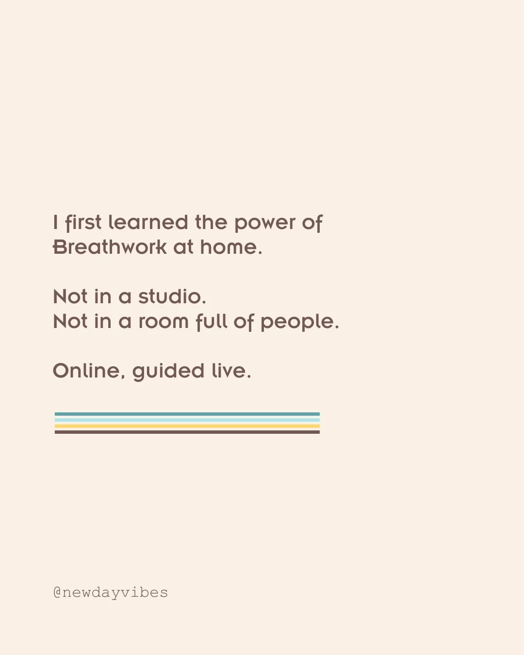 Online Breathwork was where my own practice began. At home, in my own space, with live guidance.

1:1 and Group Breathwork available online and in person through New Day Vibes.

M ✨

New Day Vibes &bull; Creating space for nervous system awareness th