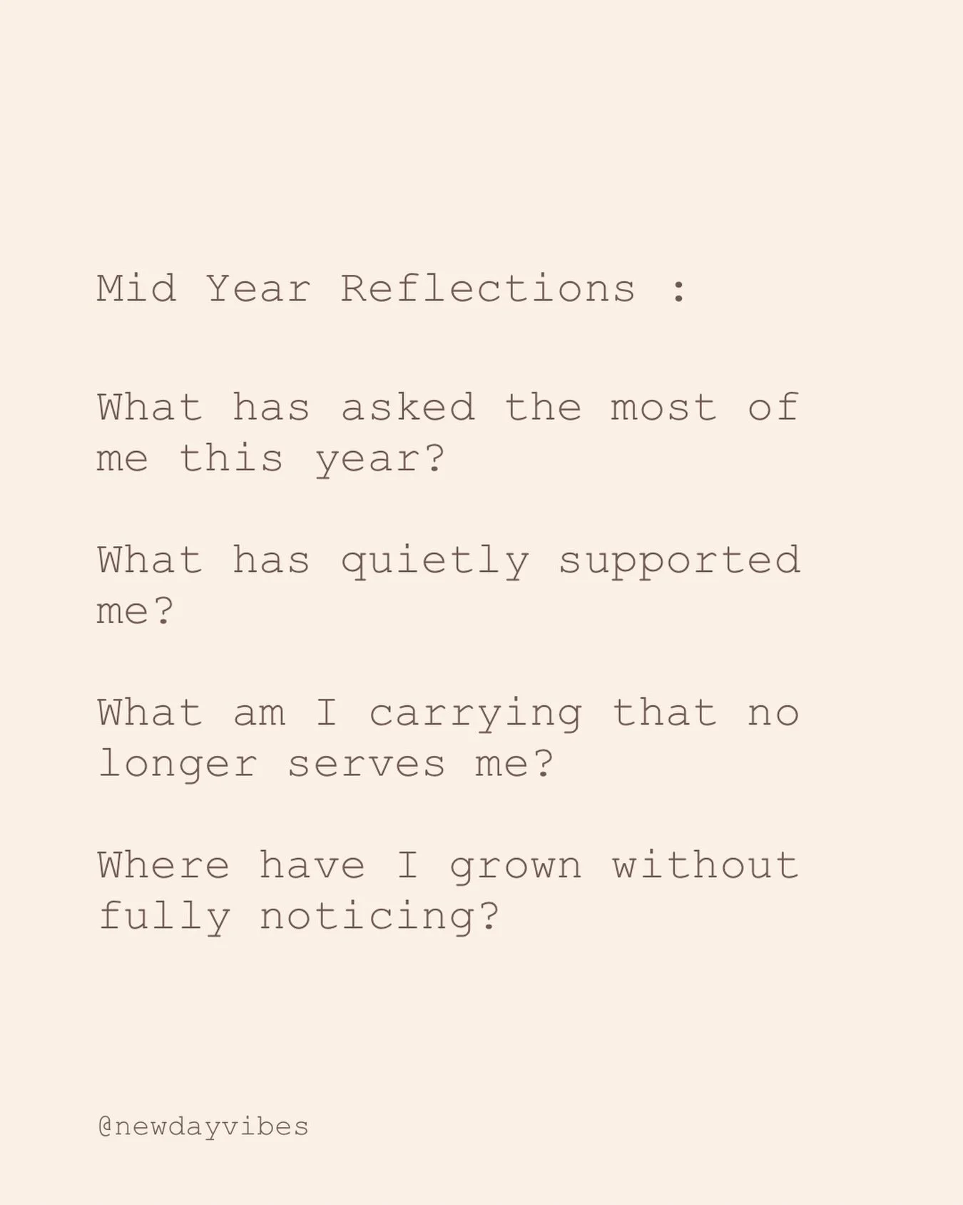 Six months can hold a lot.

As we enter the second half of the year, it&rsquo;s an opportunity to pause and reflect.

What has shifted.
What has stayed the same.
What you are ready to leave behind.
What you are ready to make more space for.

These pr