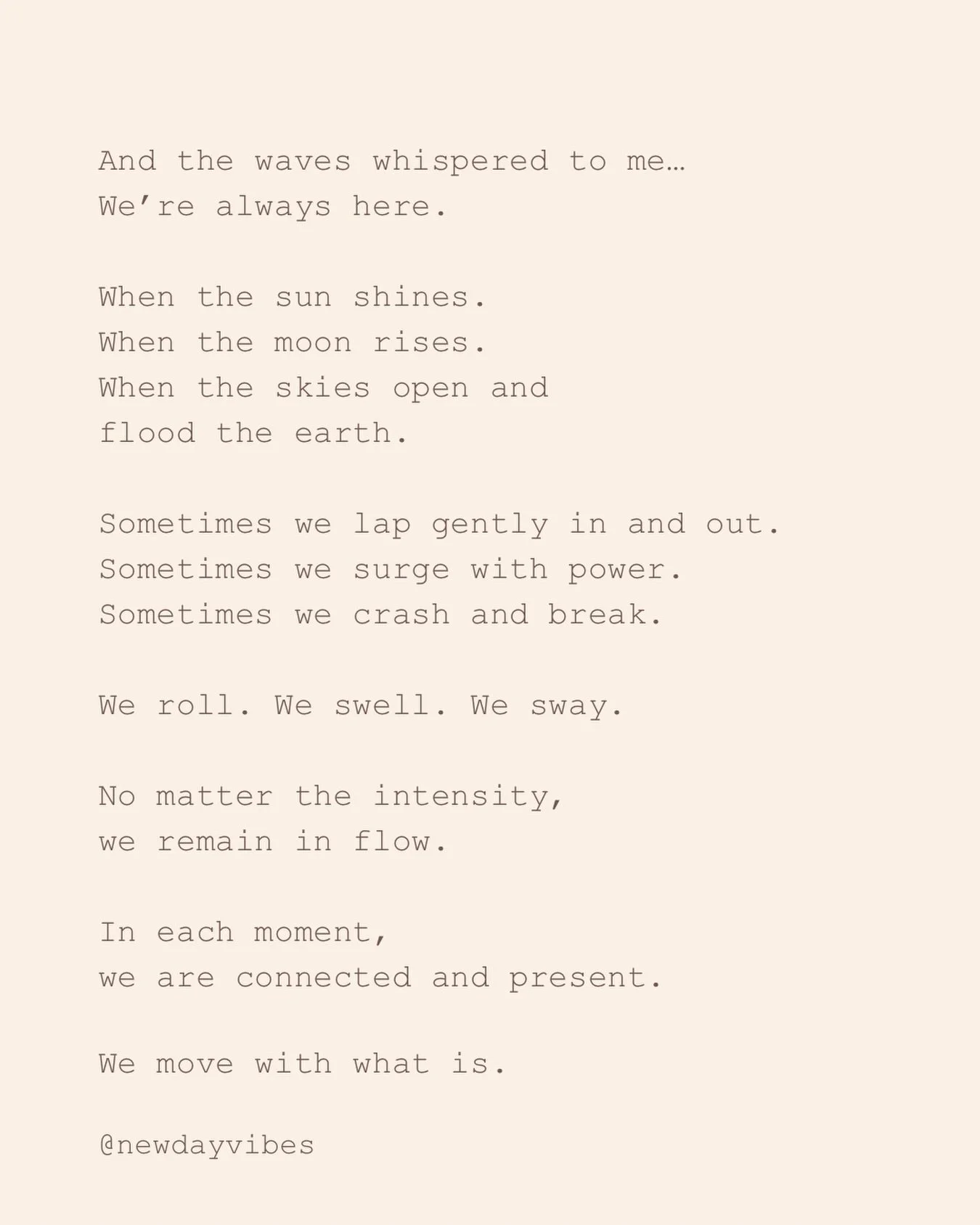 We move with what is 🌊

M ✨