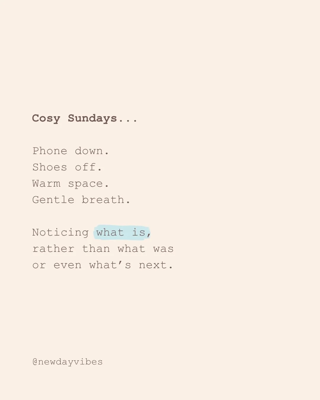 There&rsquo;s something lovely about setting aside a Sunday afternoon to simply be still, rest and breathe.

Phones down. Shoes off. Tea waiting. A warm room of people choosing to pause and just be.

Once a month, I hold Breathe &amp; Meditate at The