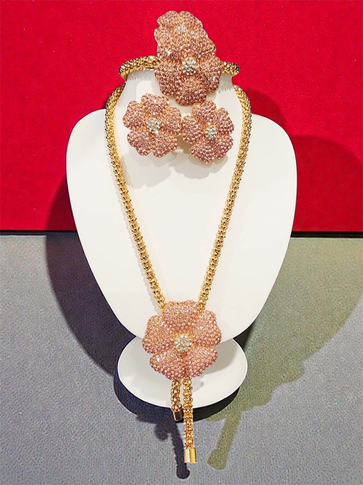 Floral Sparkle Jewelry Set