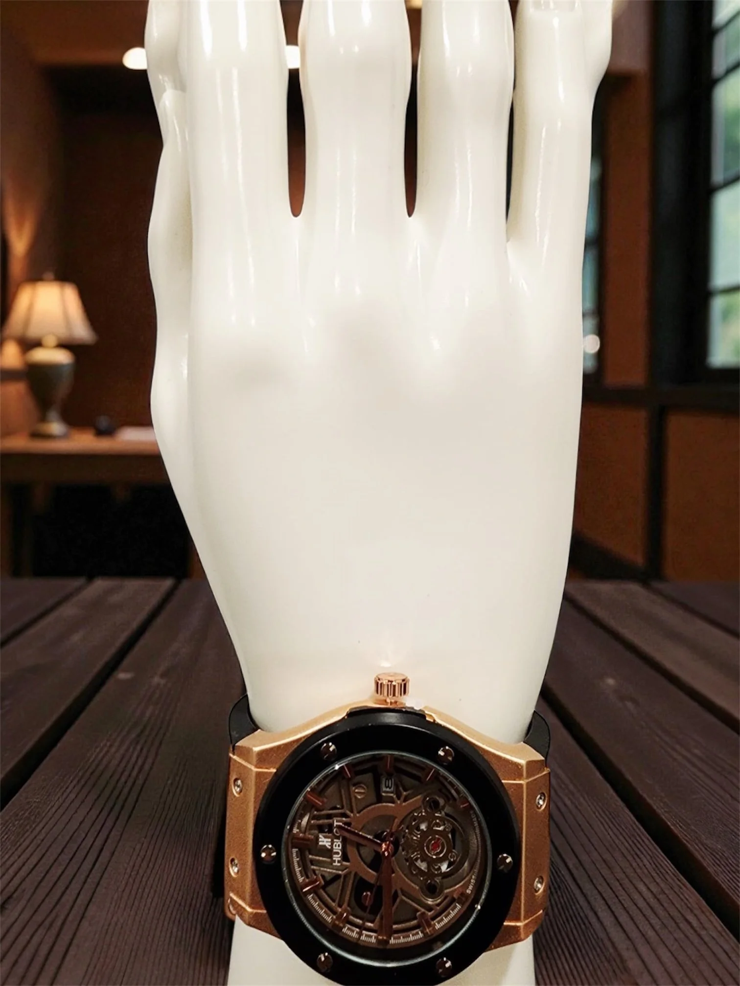 Luxury Rose Gold Skeleton Watch
