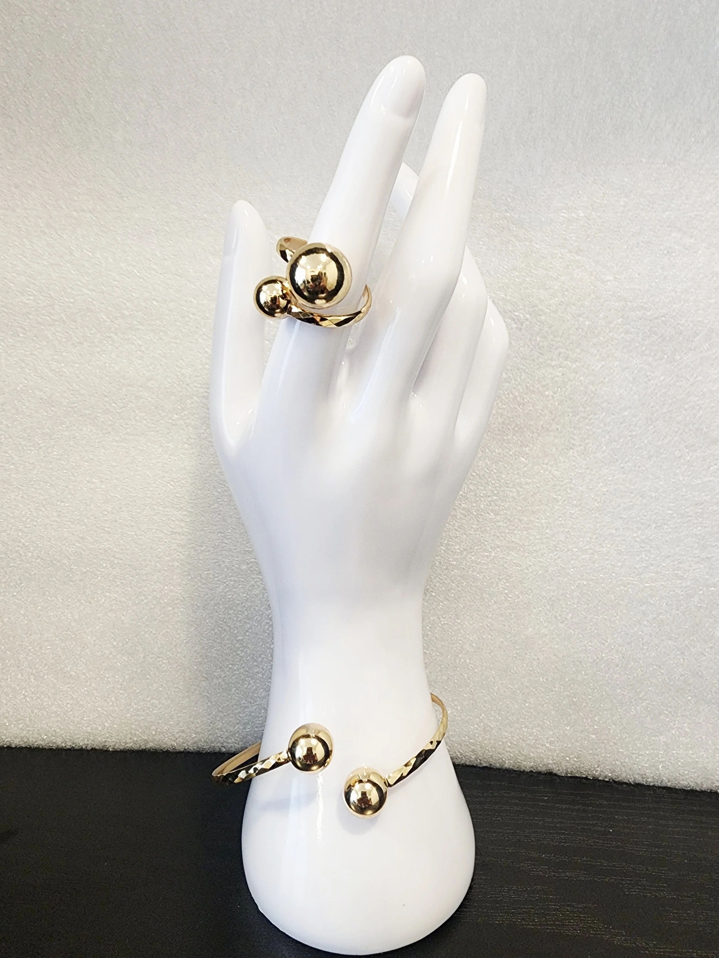 Gold with spiral circle design