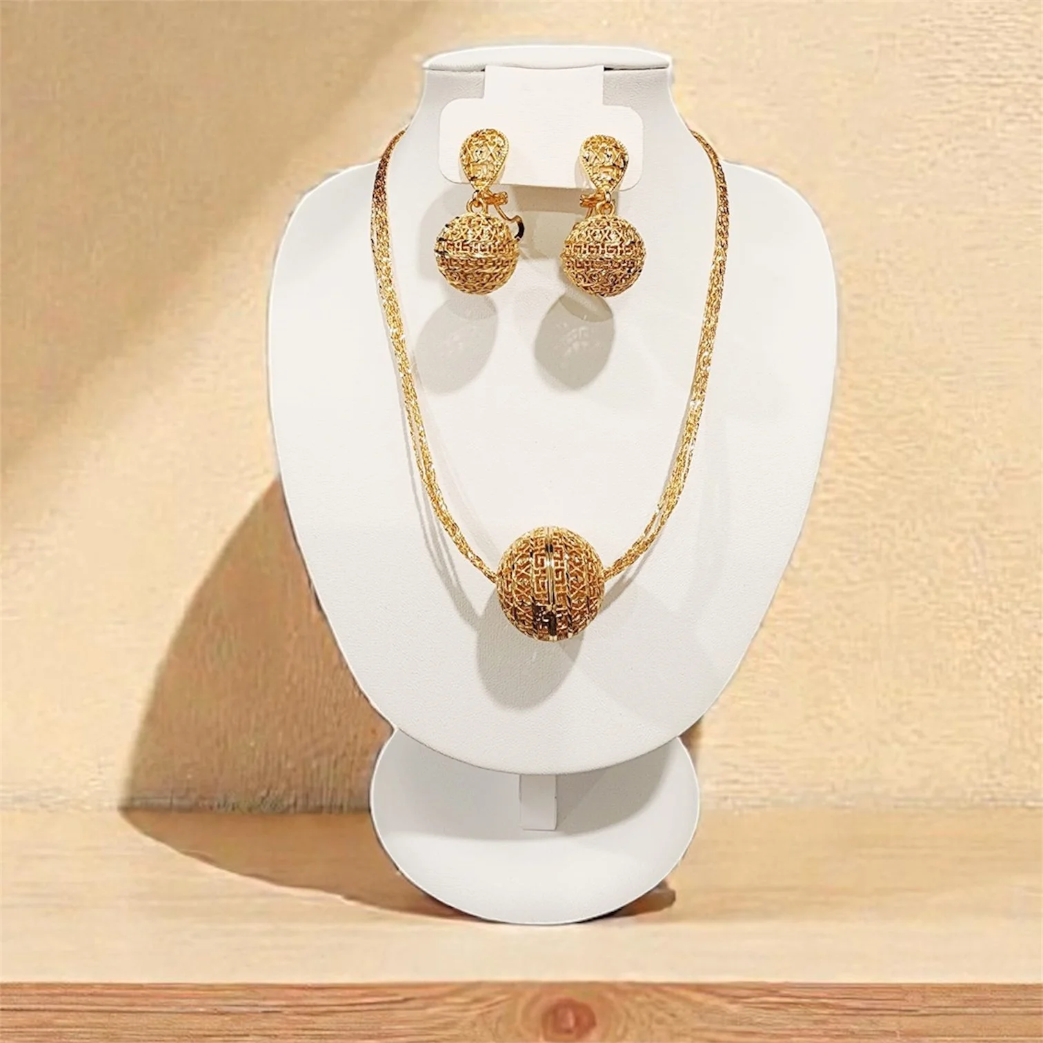 Elegant Lattice Jewelry Set