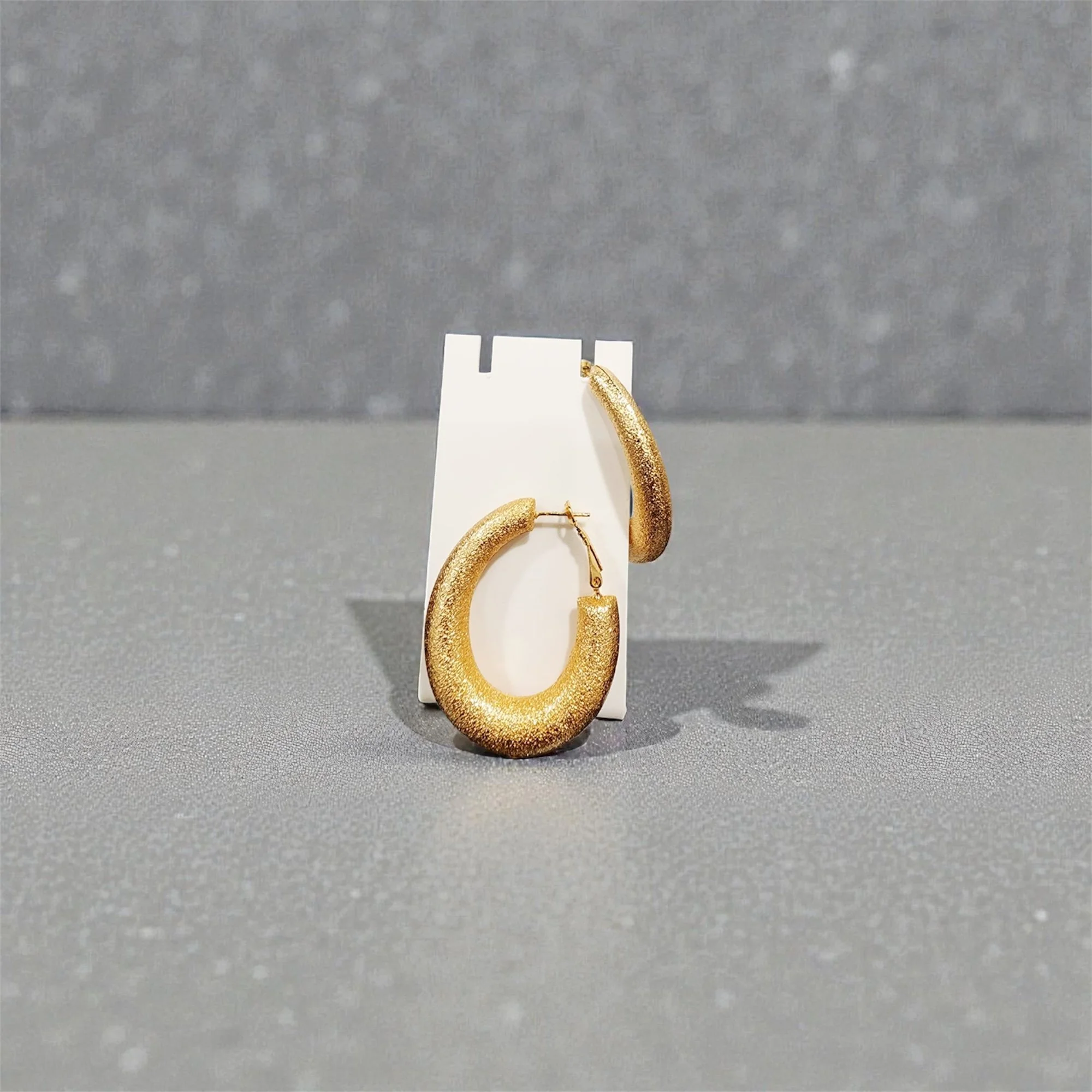 Elegant Gold Textured Hoop Earrings