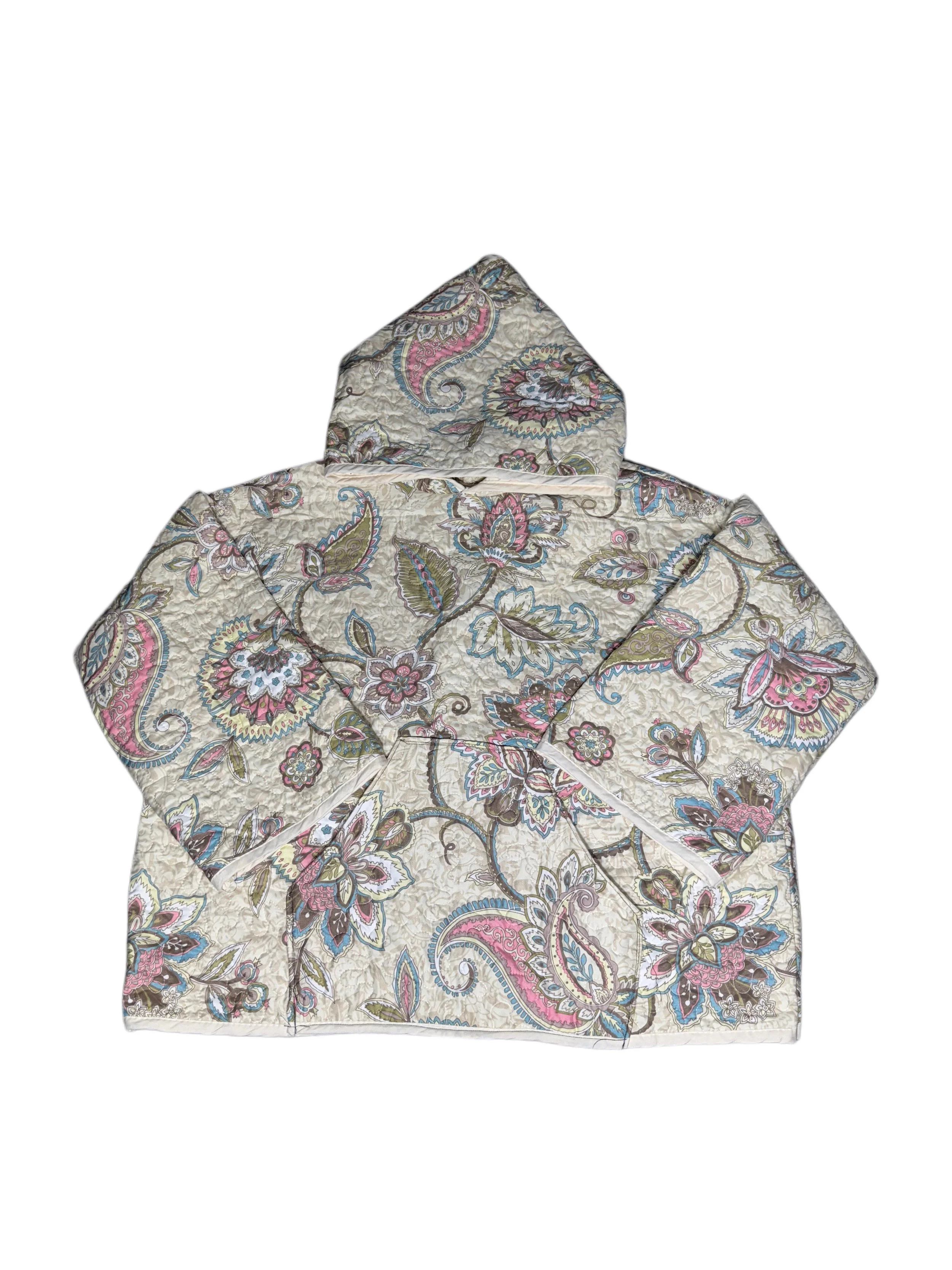 FLORAL QUILT HOODIE