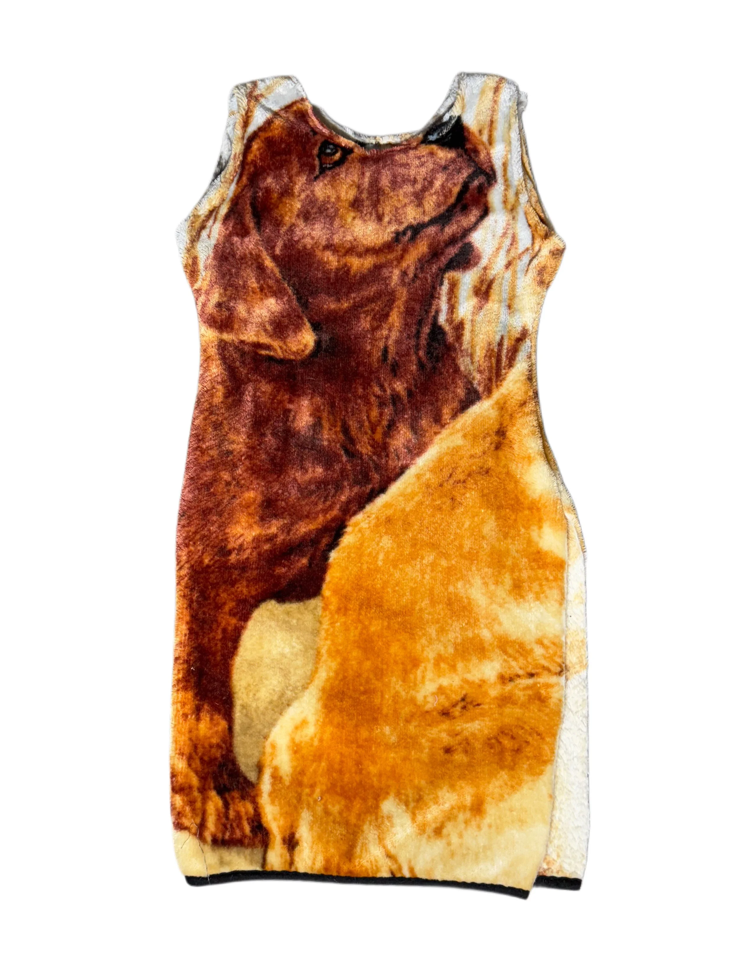 DOG PRINT BLANKET DRESS