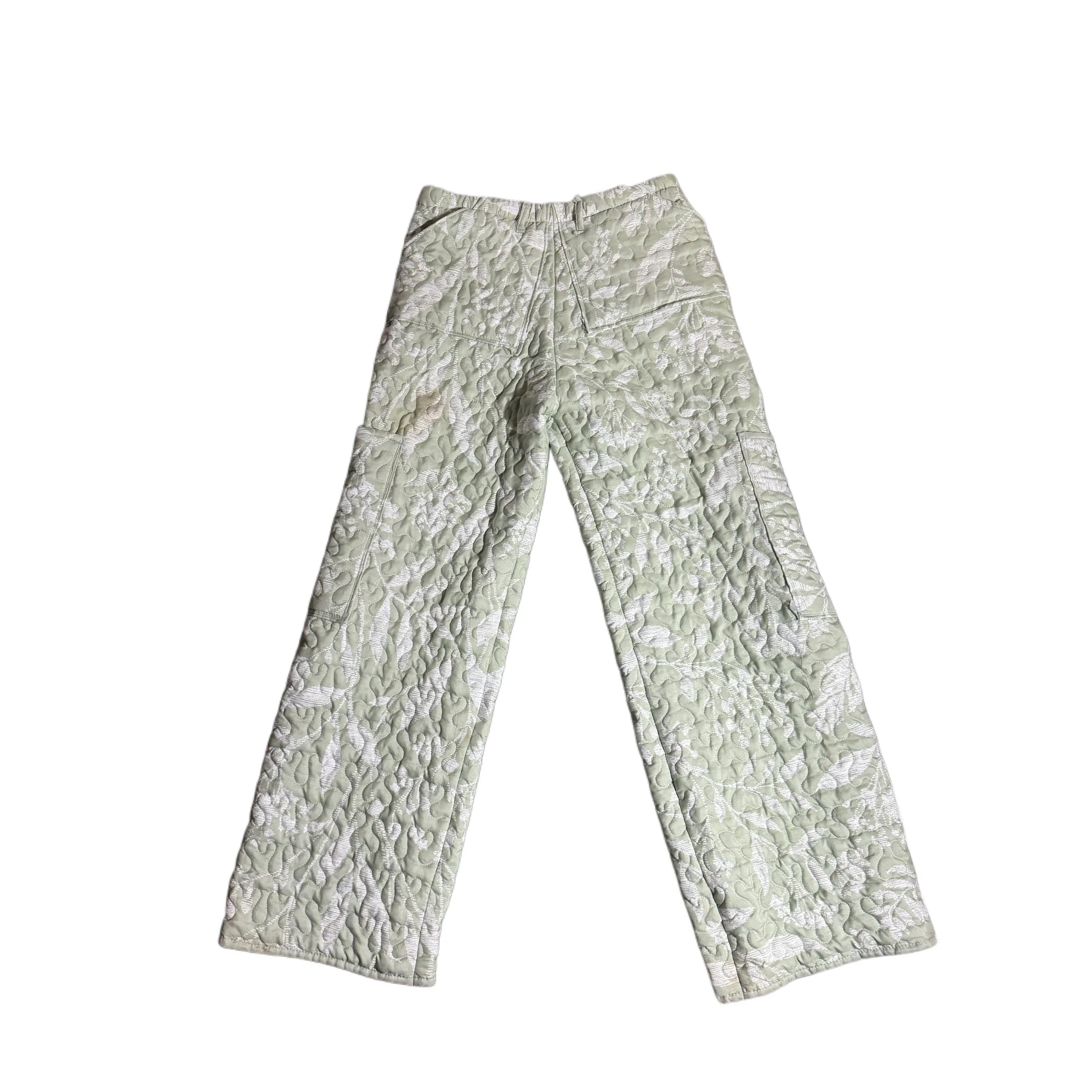 GREEN QUILT PANTS