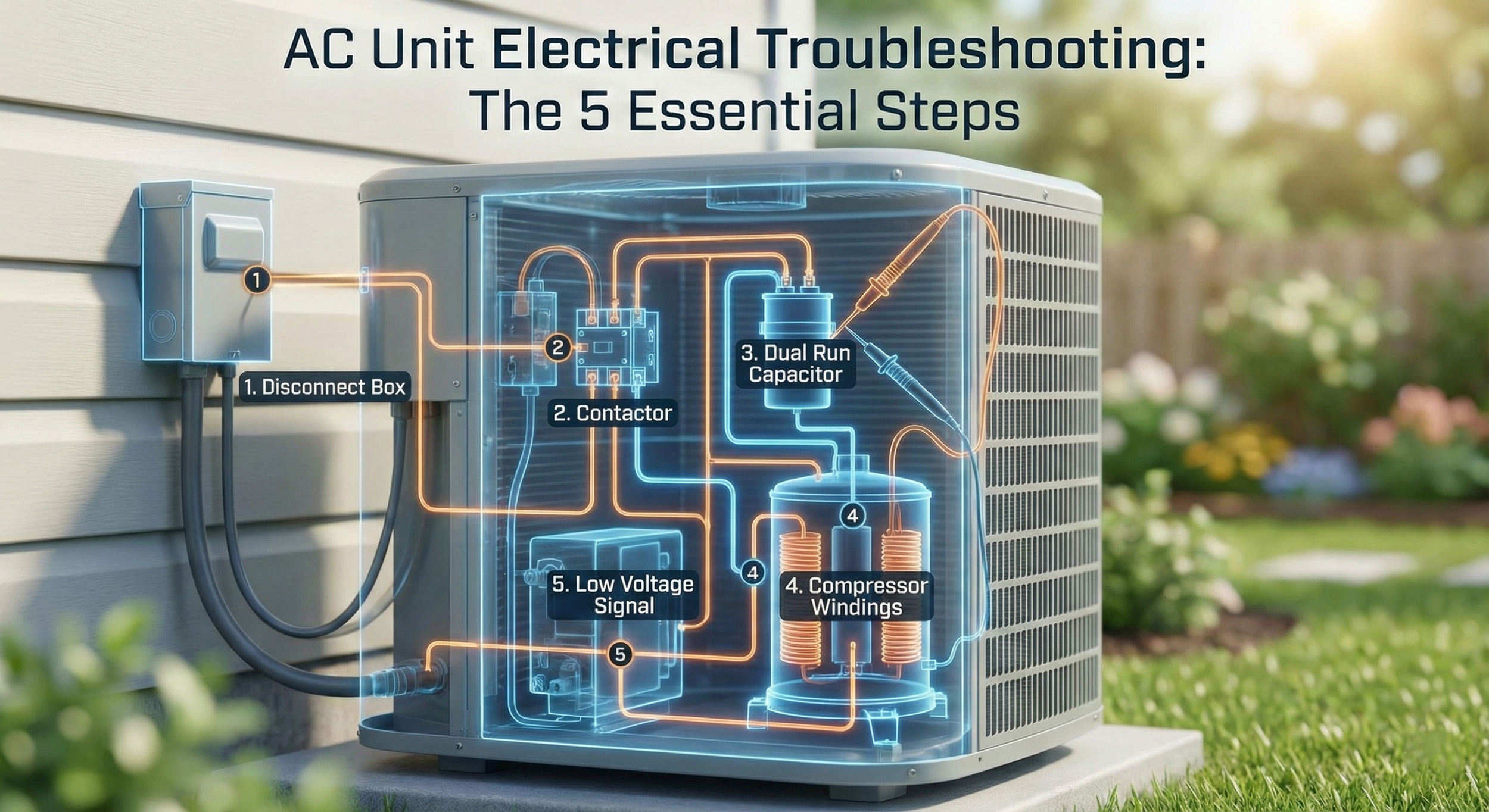 Troubleshooting an AC Unit: 5 Essential Electrical Steps for Outdoor Condensers