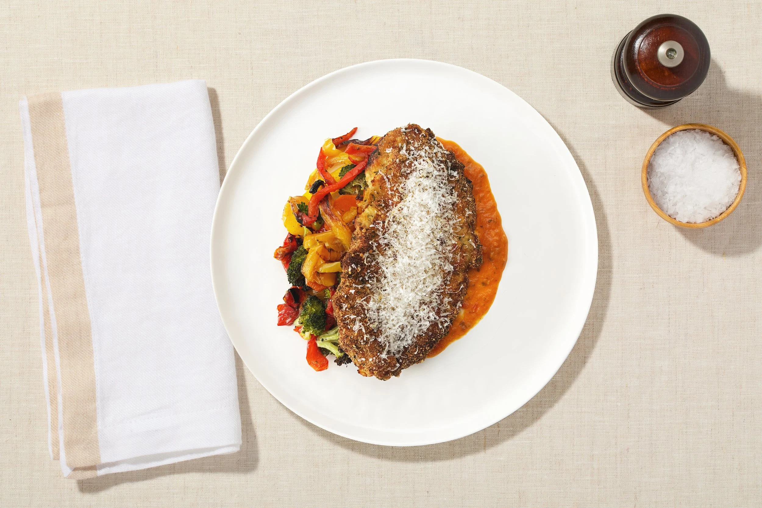 Gourmet Baked Chicken Parmesan with Roasted Vegetables