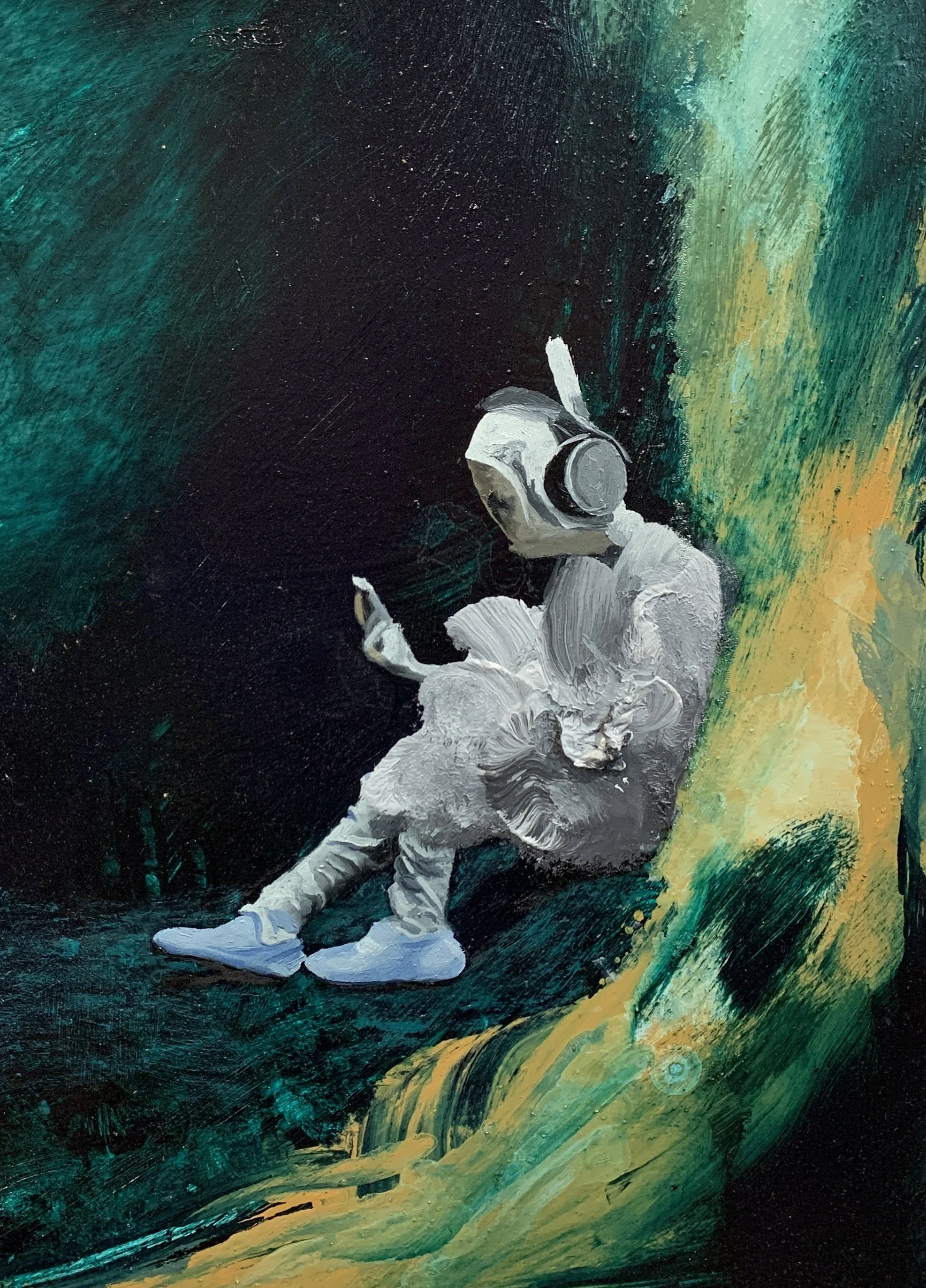 Detail - The Swing 2124, 72" x 54", oil on canvas