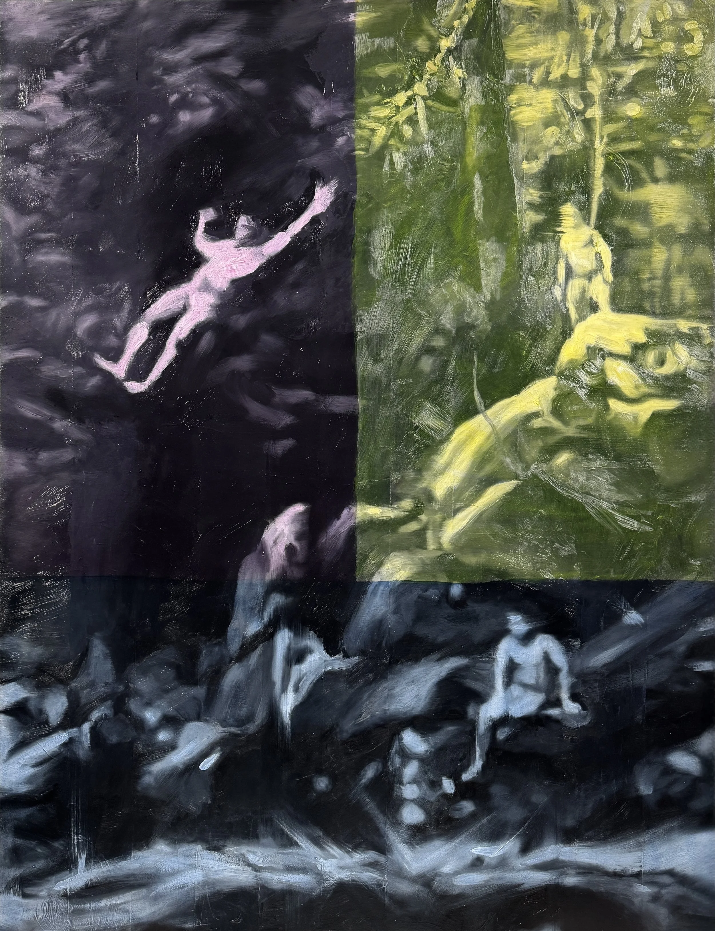 How - 84" x 64", oil on canvas